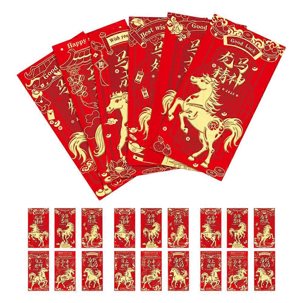 Chinese Red Envelope 48Pcs Paper Packets for Lunar New Year Festivities