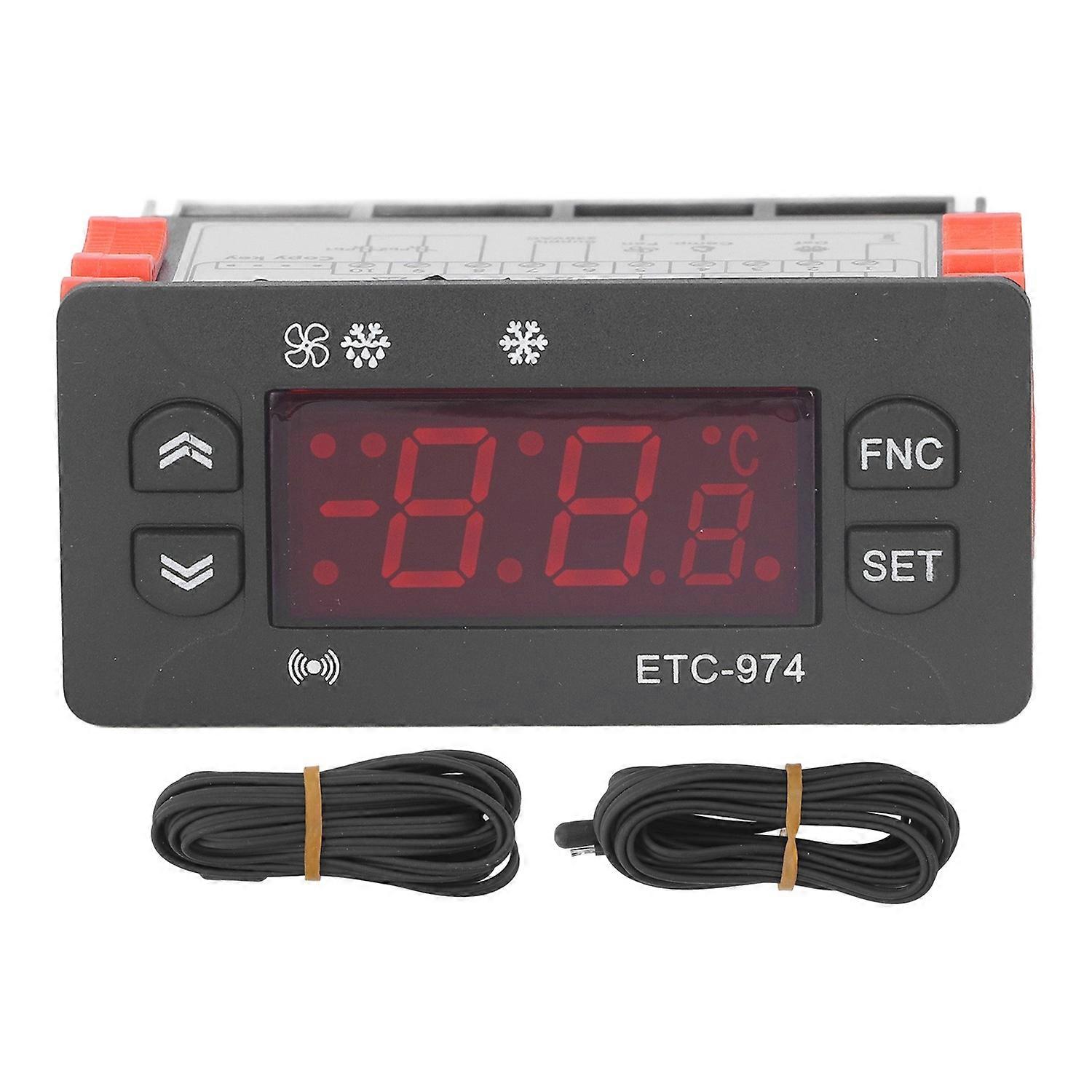 Temperature Controller Fahrenheit Celsius Switchable Digital Display NTC Sensor Thermostat 230V AC f