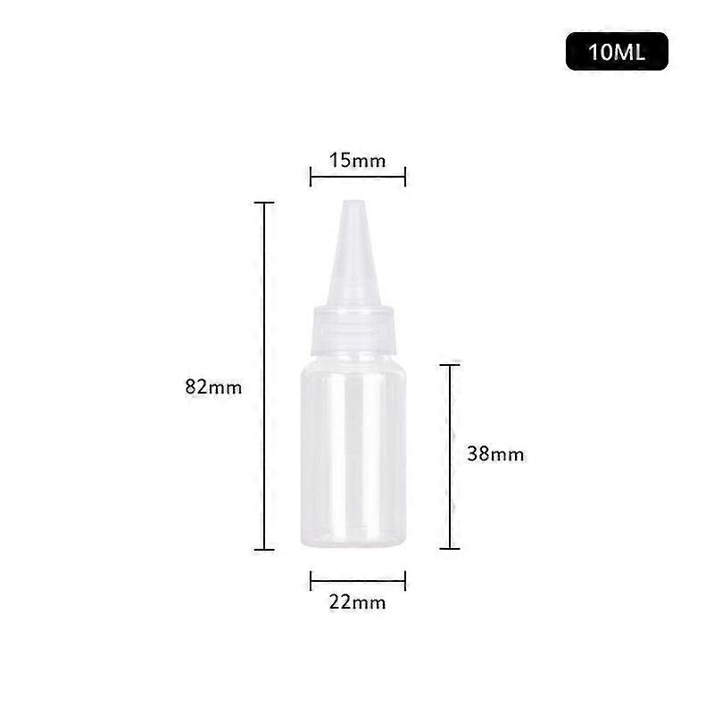 30pcs Plastic Squeeze Dropper Bottle 5-250ml Transparent Sharp-mouth Plastic Squeezable Sub-bottled Split Refillable Bottle