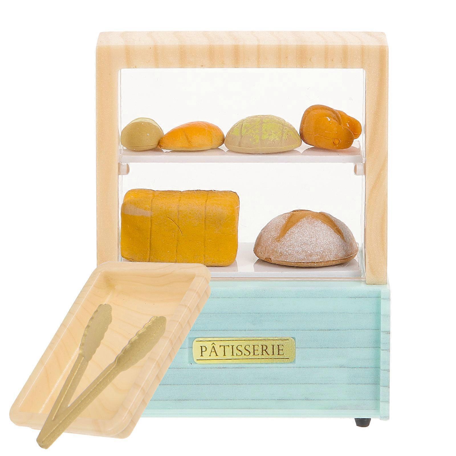 Miniature Bakery Display Case Dollhouse For Children Assorted Color Design Dollhouse Decoration 1 Set