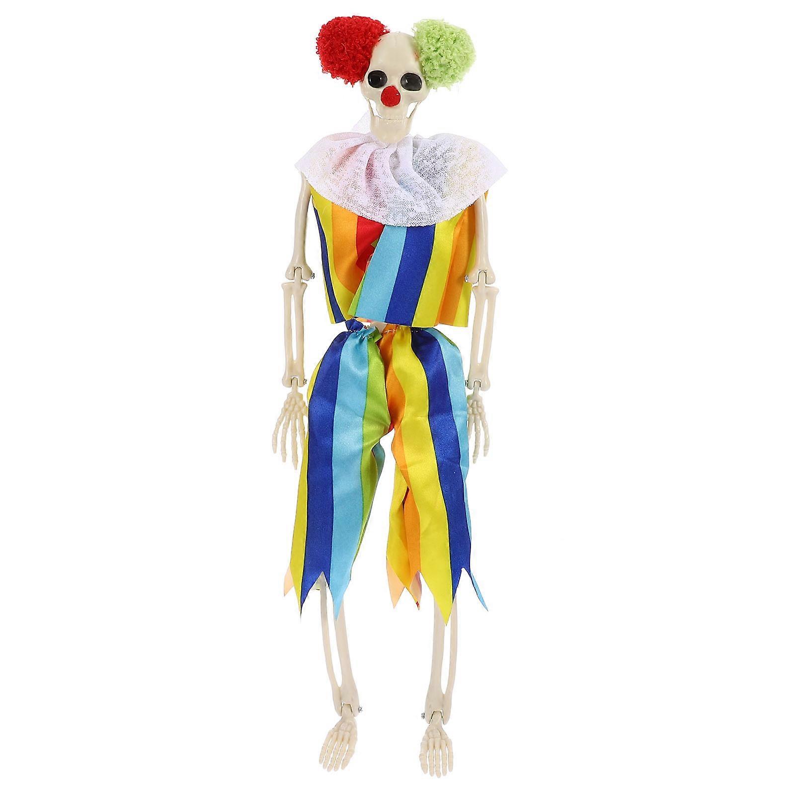 Halloween Skeleton Clown Skeleton Prop for Haunted House