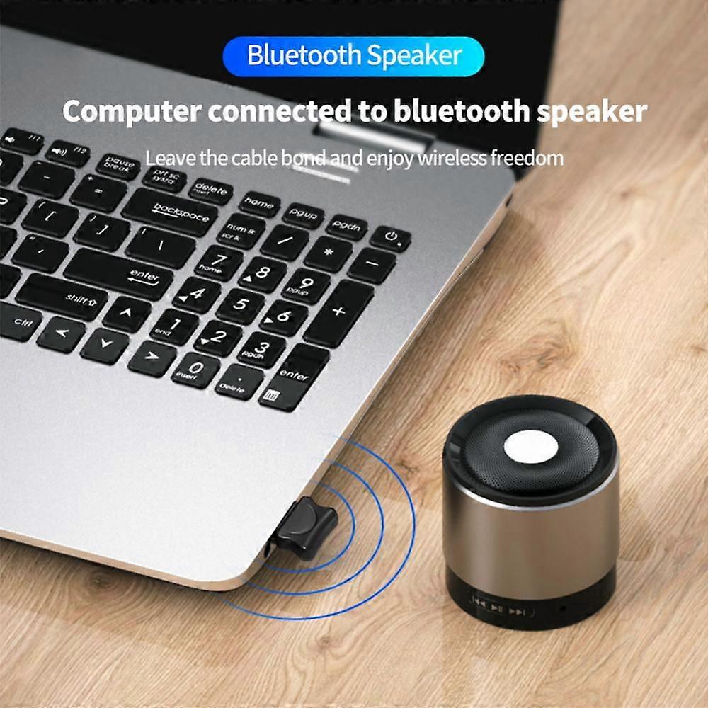 Bluetooth 5.0 Adapter for PC, USB Mini Dongle for Wireless Transfer, compatible with Windows 10/8.1/8/7, Laptop, Headphones, Keyboard, Mouse