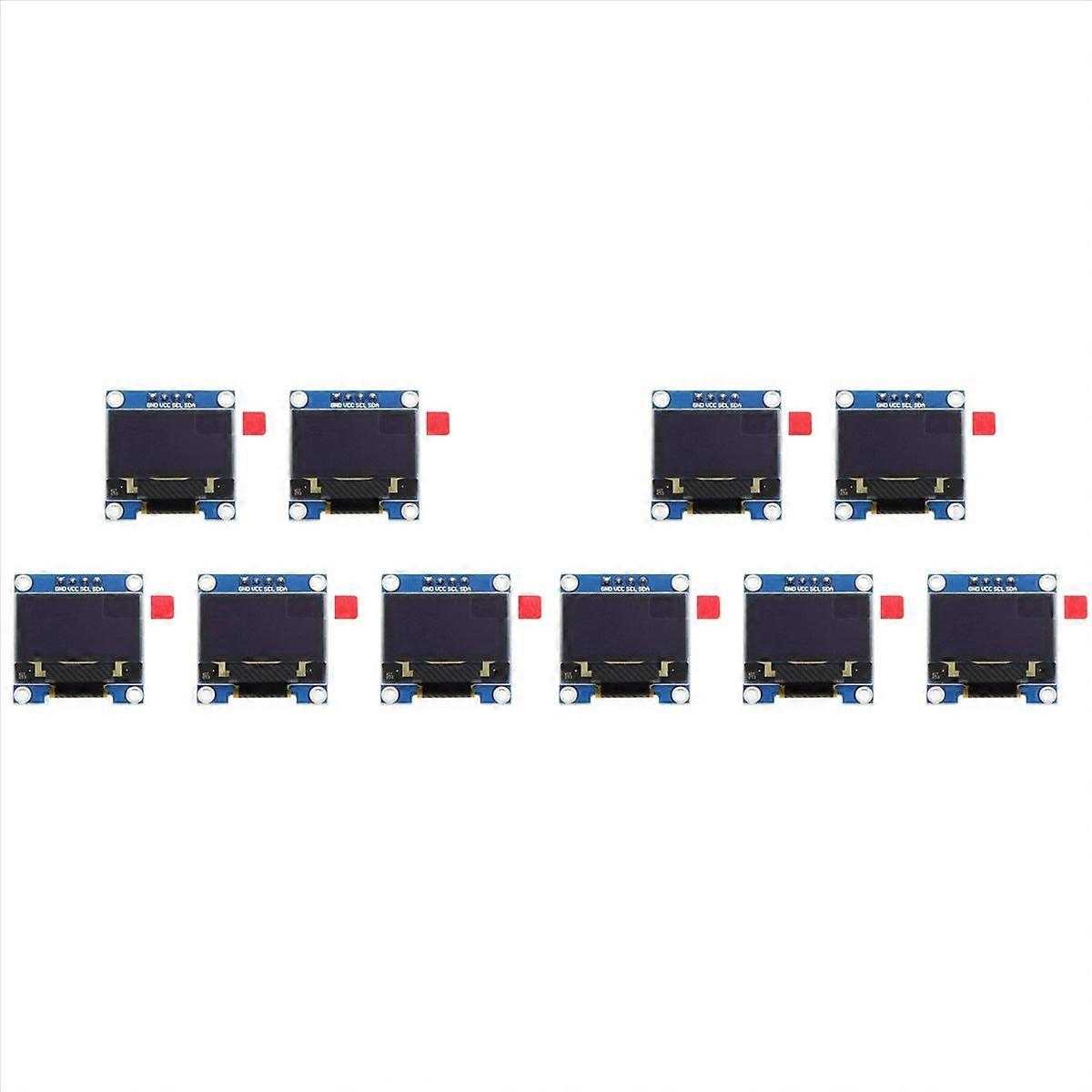 10X 0.96 Inch IIC I2C Serial GND 128X64 OLED LCD LED Display Module for Kit White Display