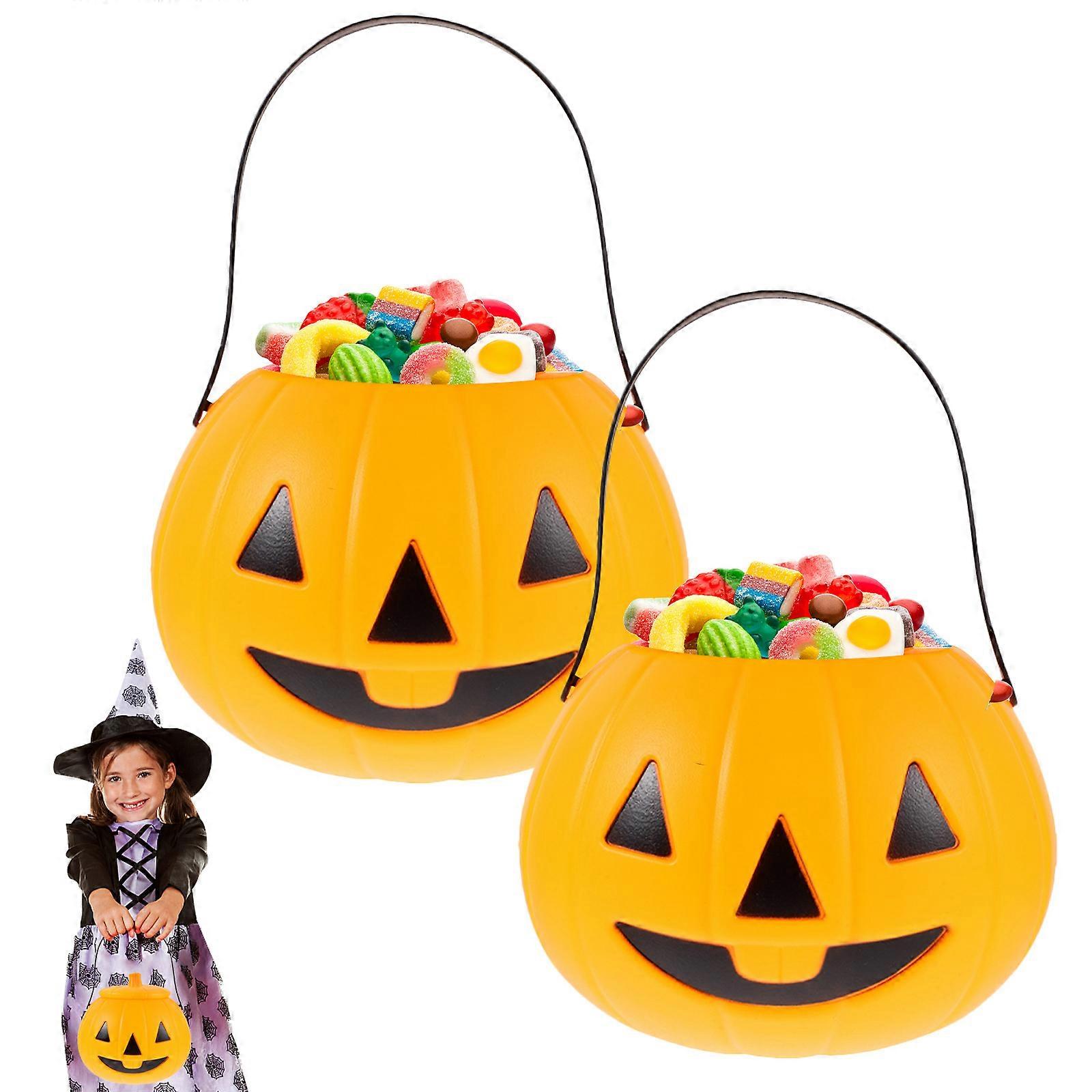 Small Pumpkin Shape Candy Container For Daily Use 18X18X17CM 2Pcs