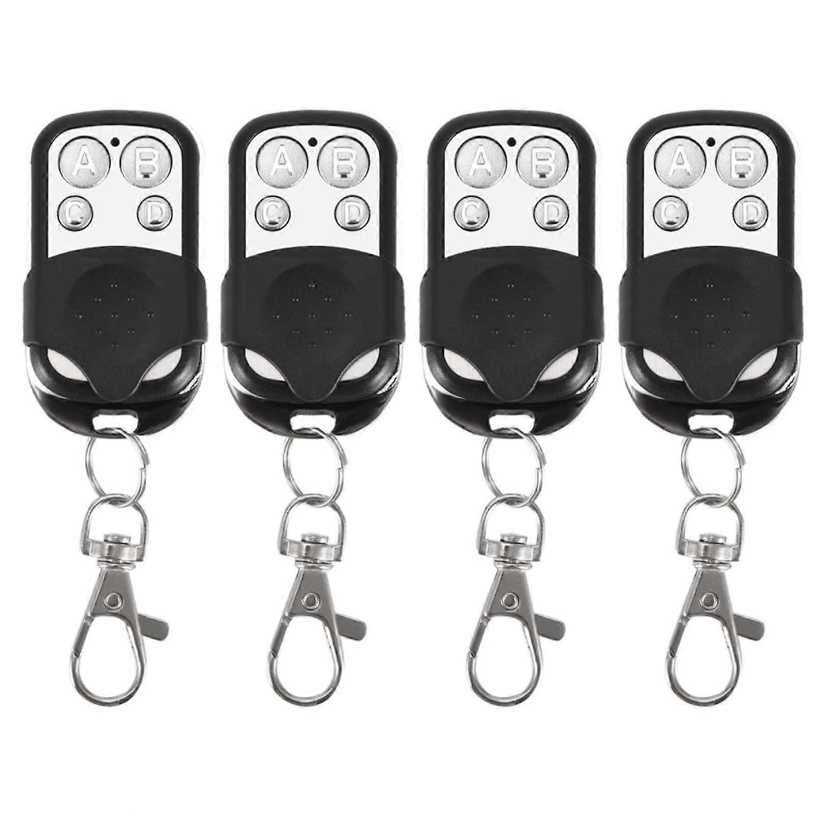 433MHz Garage Door Remote Key Fob Set, Motorcycle Handlebar Opener for Universal Gate Control, 4pcs