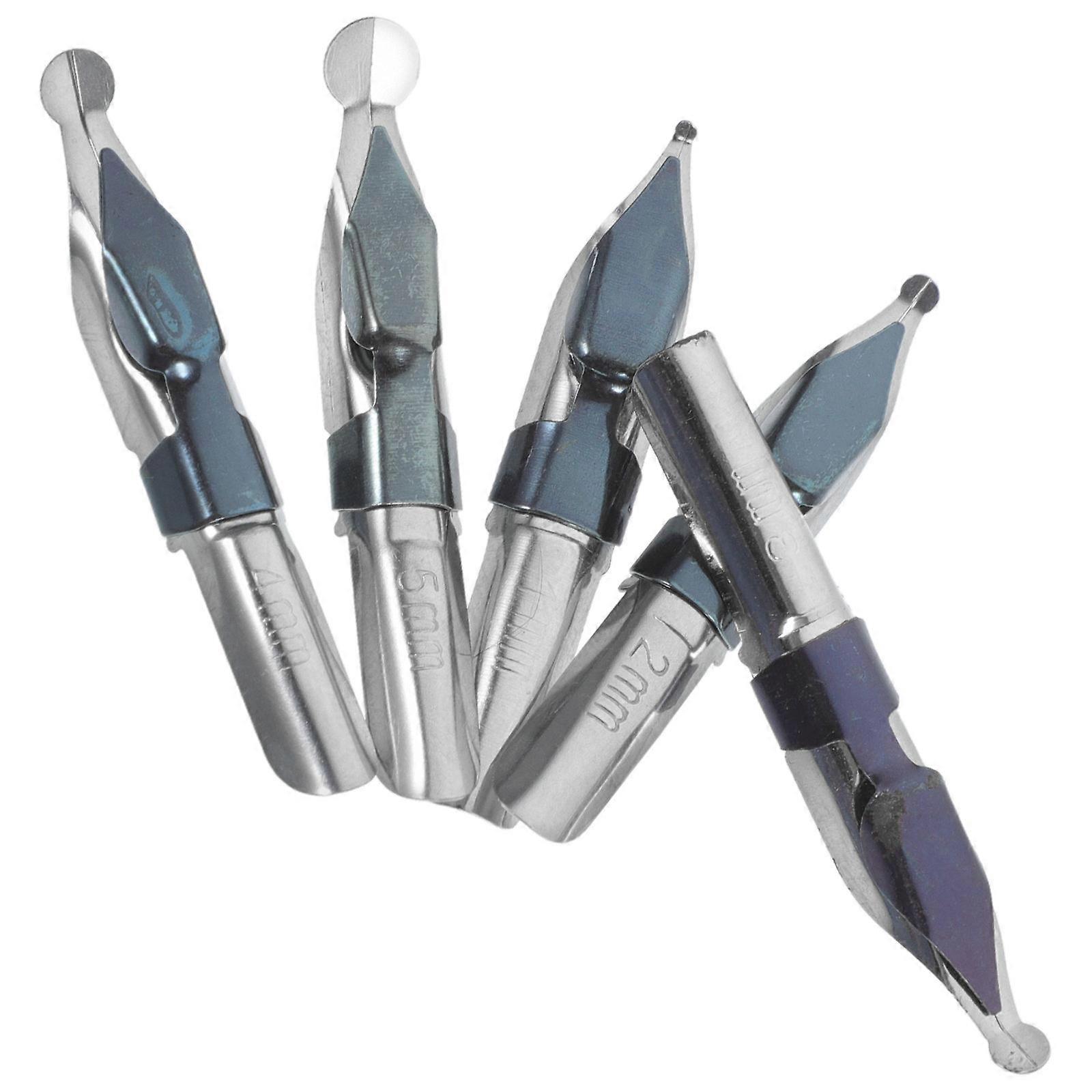 Dip Pen Nibs Replacement Pen Nibs for Signing 5Pcs Silver Set