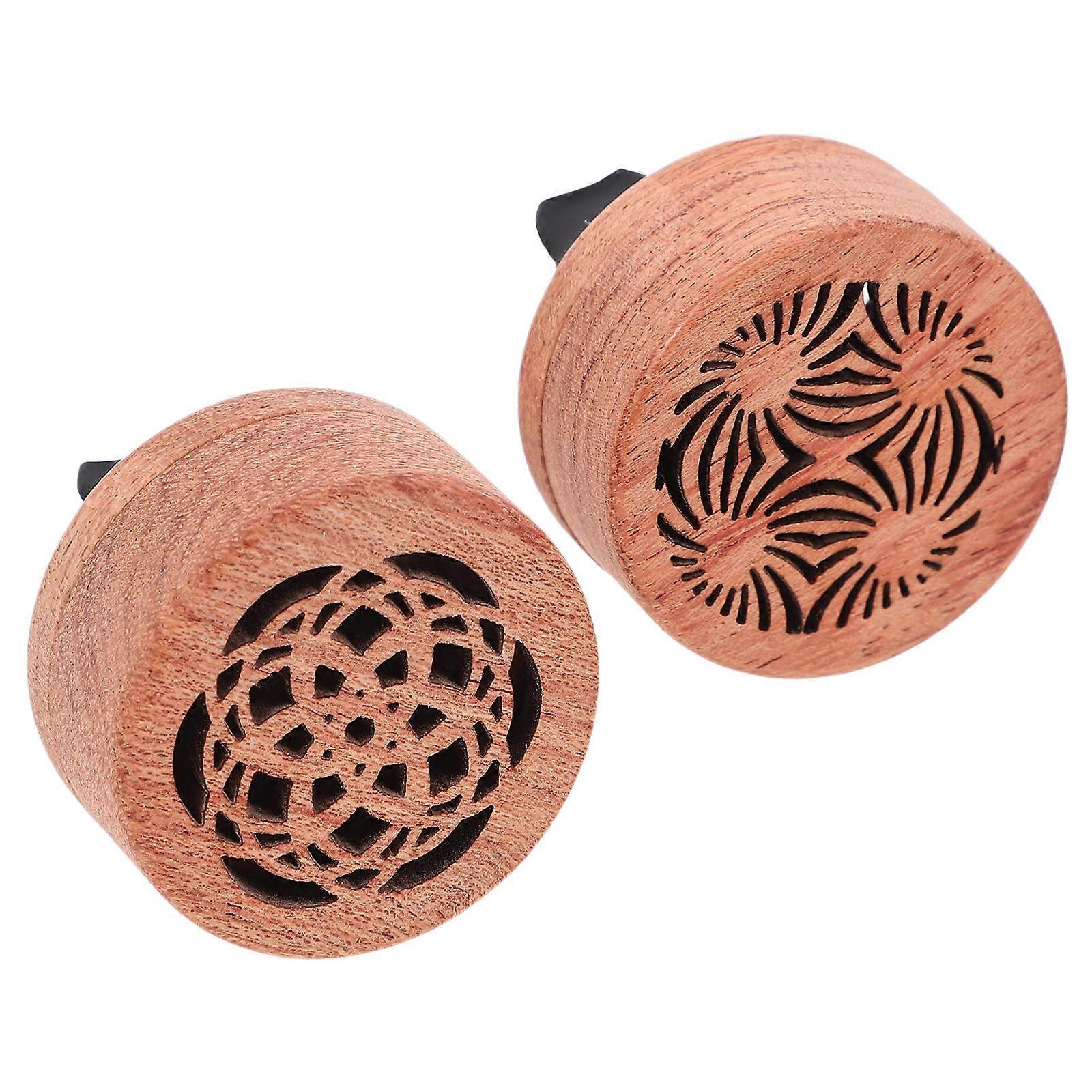 Wooden Car Diffuser Vent Clip Air Freshener for 2Pcs Aromatherapy