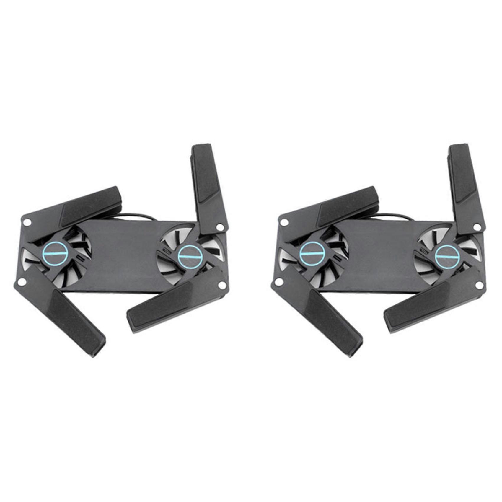 2X Computer Cooling Pad,Portable Notebook Radiator Foldable Dual Fan Cooling Pad Computer Notebook Computer Cooling