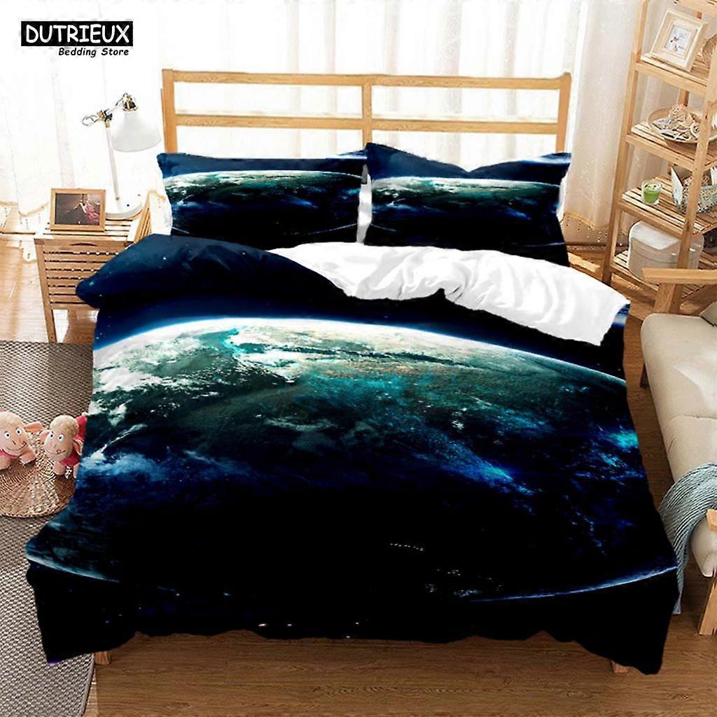 Style 14-Customizable Soft and Comfortable Space Star - Printed Comforter Bedding Sets with Personality Quilt Cover