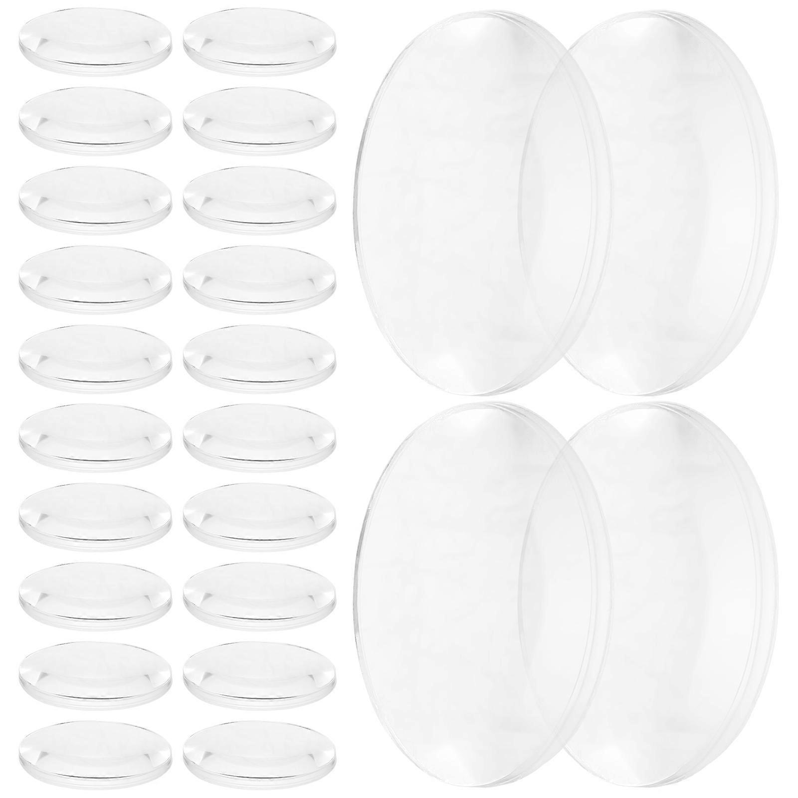60pcs Transparent Convex Lens Acrylic Optical Lens Basic Physics Teaching Lens