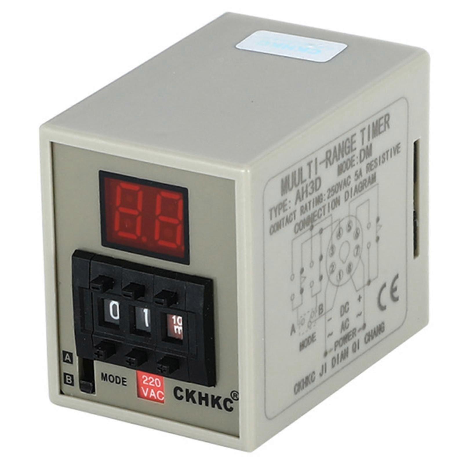 High-Accuracy AH3-DM Digital Delay Timer Relay for Multipurpose Industrial Control Systems
