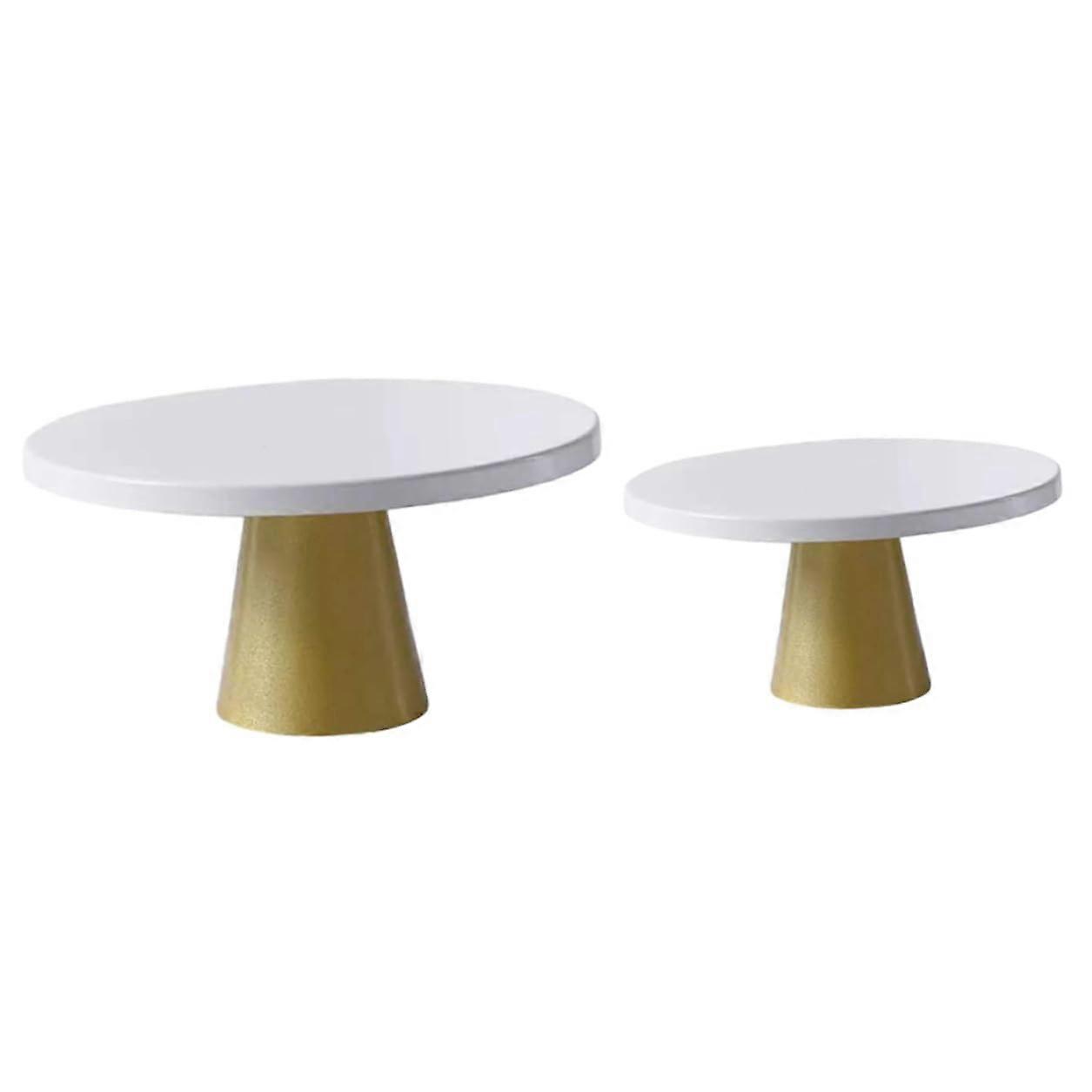 2pcs Vintage Iron Cake Stand Set with Spacious Multitier Design for Wedding Dessert Table Display