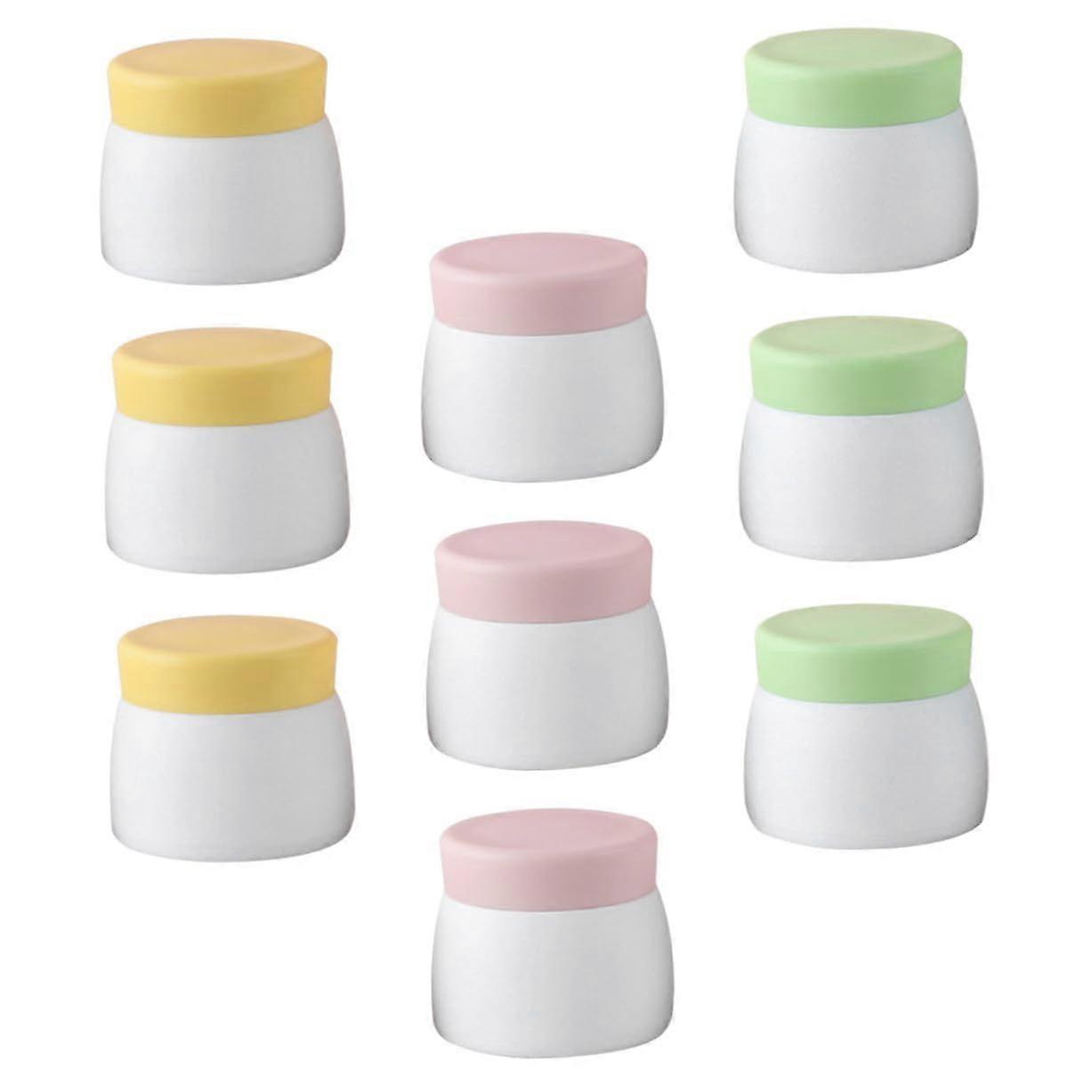 9pcs Travel Cosmetic Containers with LeakResistant Lids, Reusable Cream Jars for Lotion, Masks, Shampoo