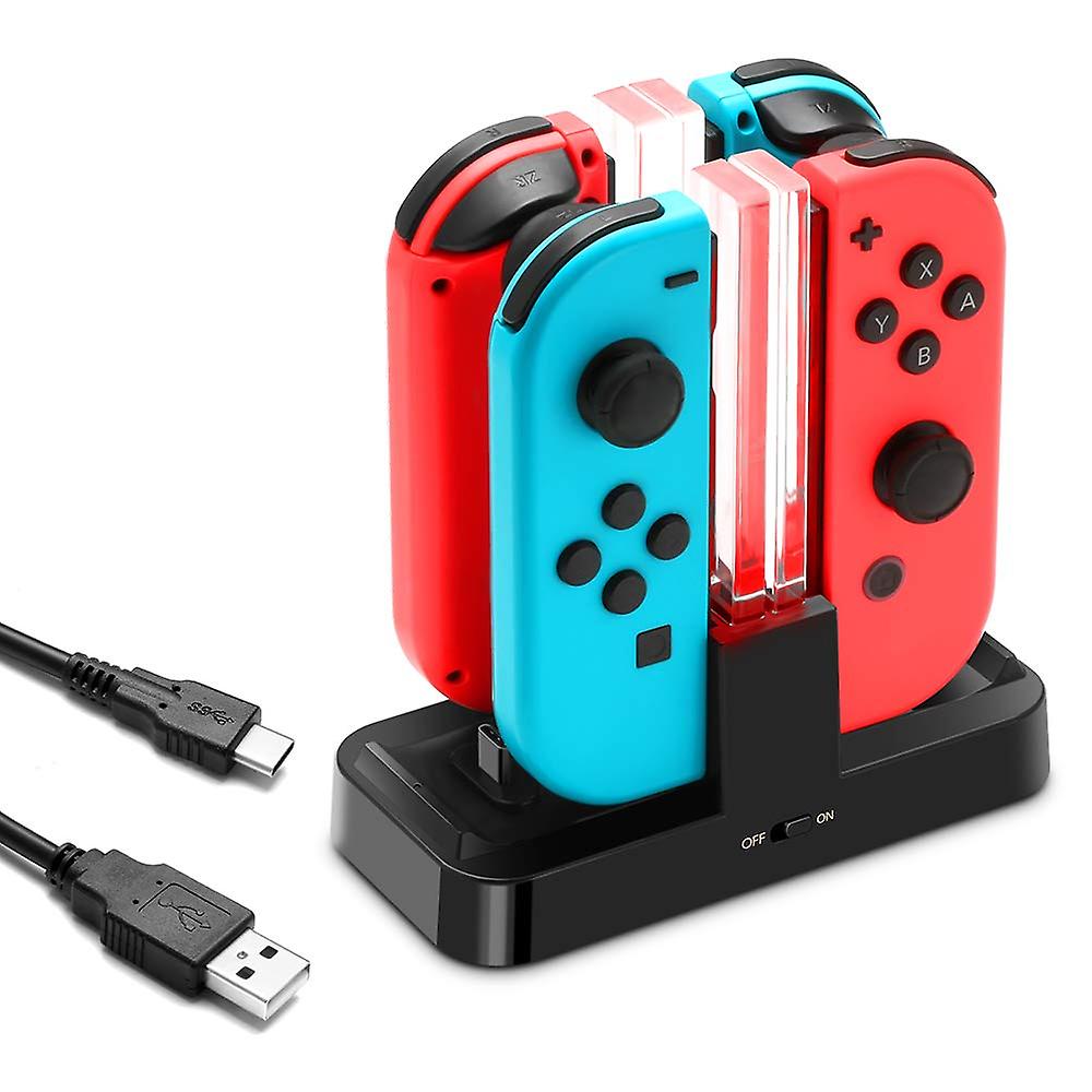 Ns laddningsdockastationshållare med ledindikation för Switch Pro Joy-con-laddning