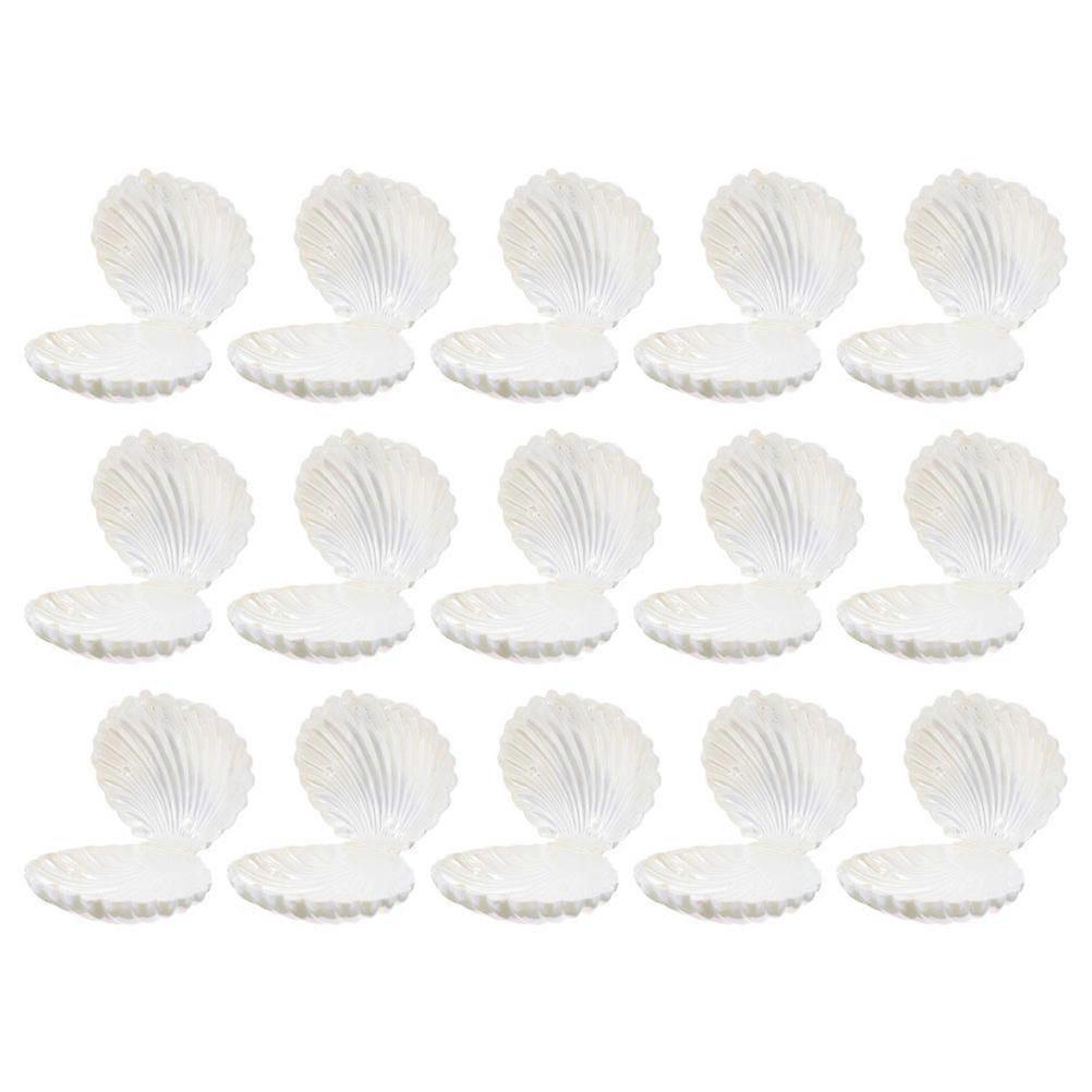 Seashell Candy Boxes Storage for Party Favor Containers 45Pcs White