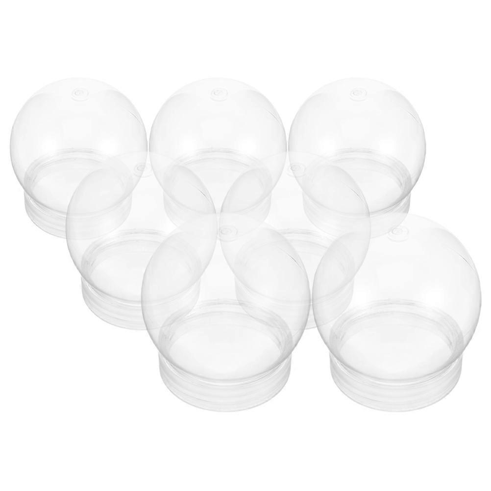Clear Plastic DIY Snow Globe with Screw Off Cap for Festive Decor 7Pcs
