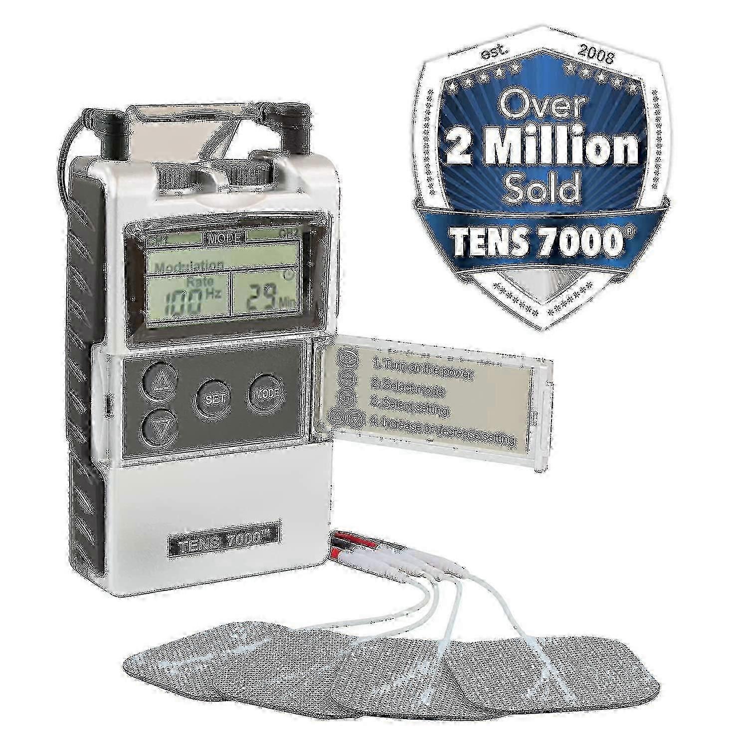 Tens 7000 Digital Tens Device With Accessories - Tens Device Muscle Stimulator