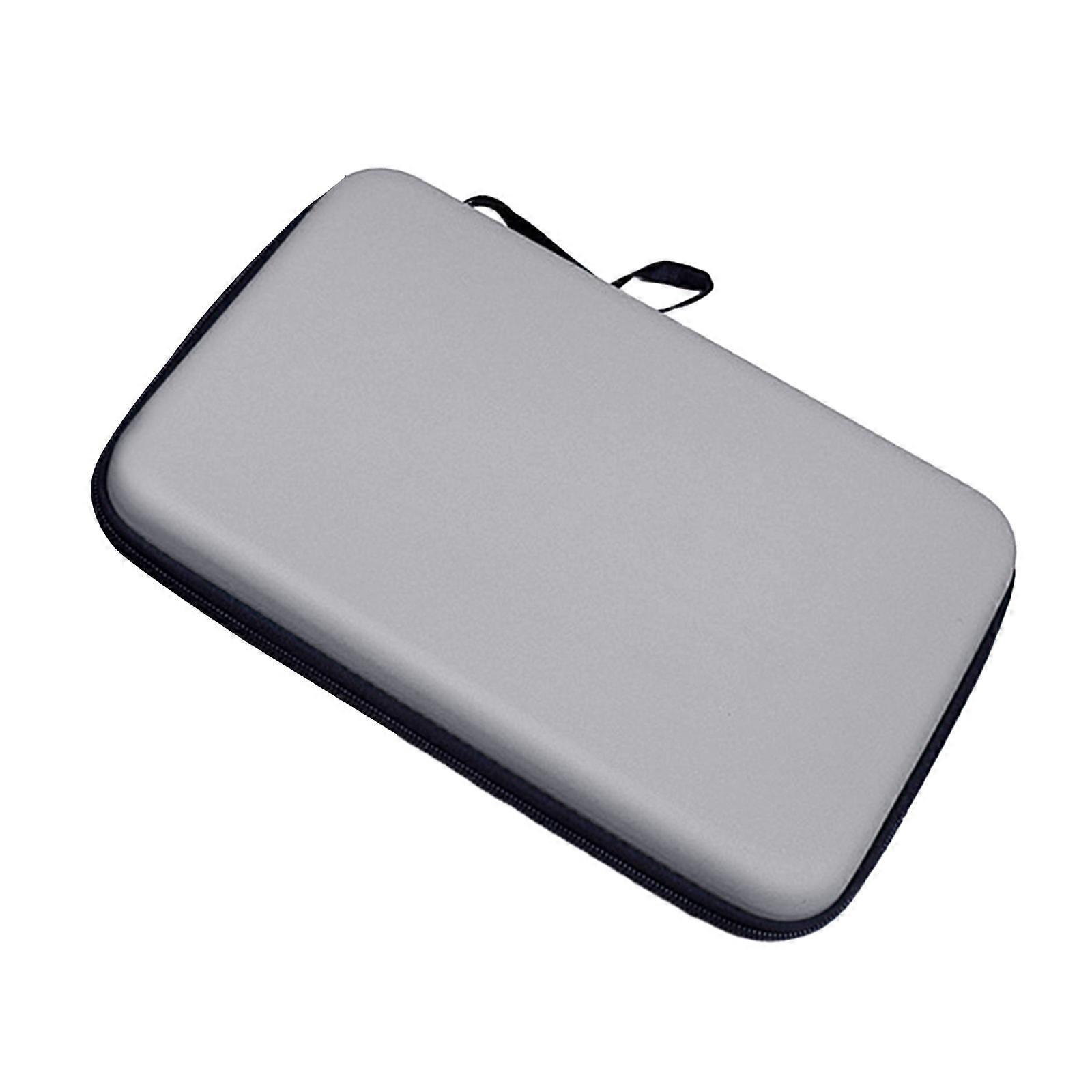 Lightweight Pingpong Paddle Bag Waterproof Case Portable Hard Table Tennis Racket Bag Square Zipper Handbag Easy Carry  silver