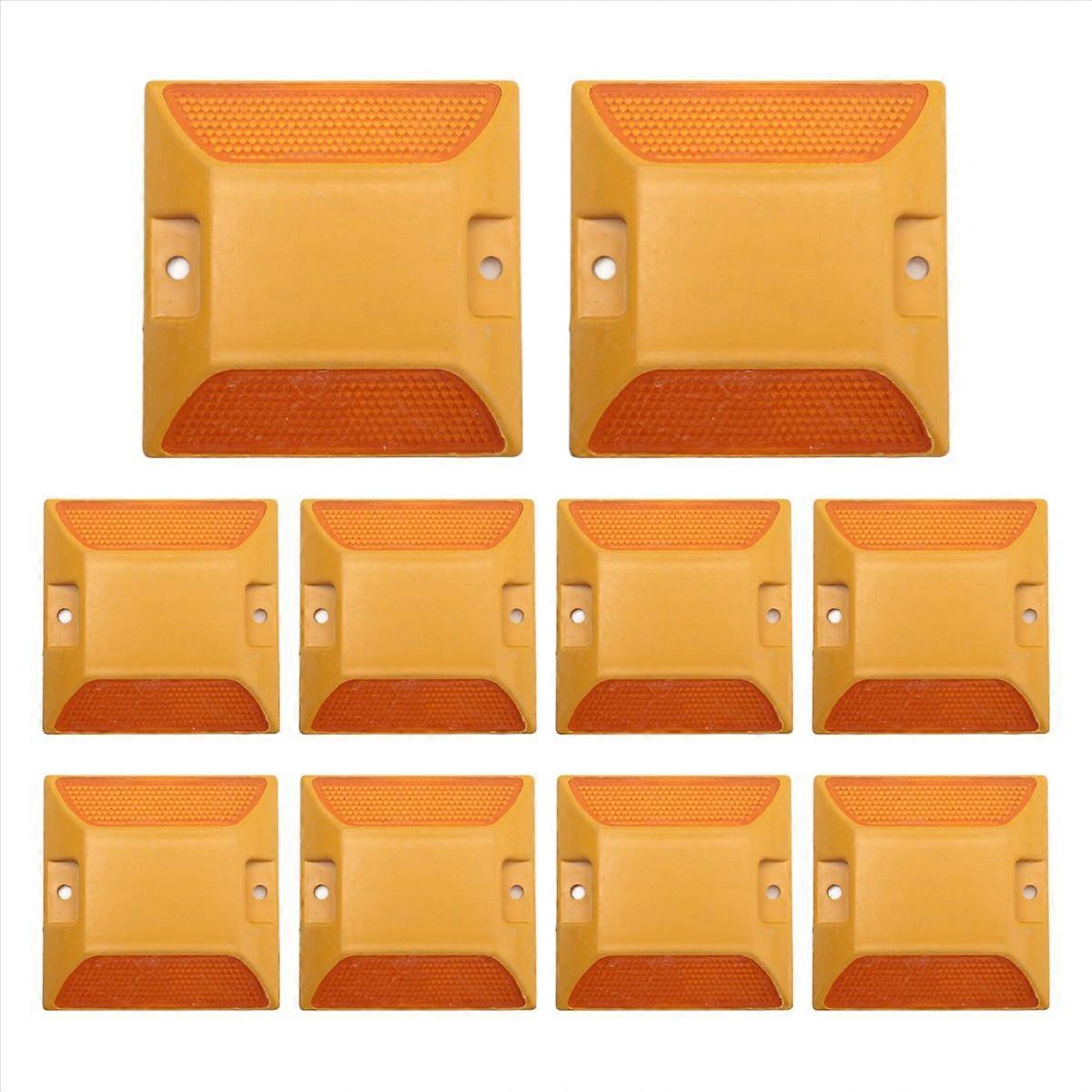 Road Reflective Marker,Double Side Reflective Pavement Marker 10 Pcs