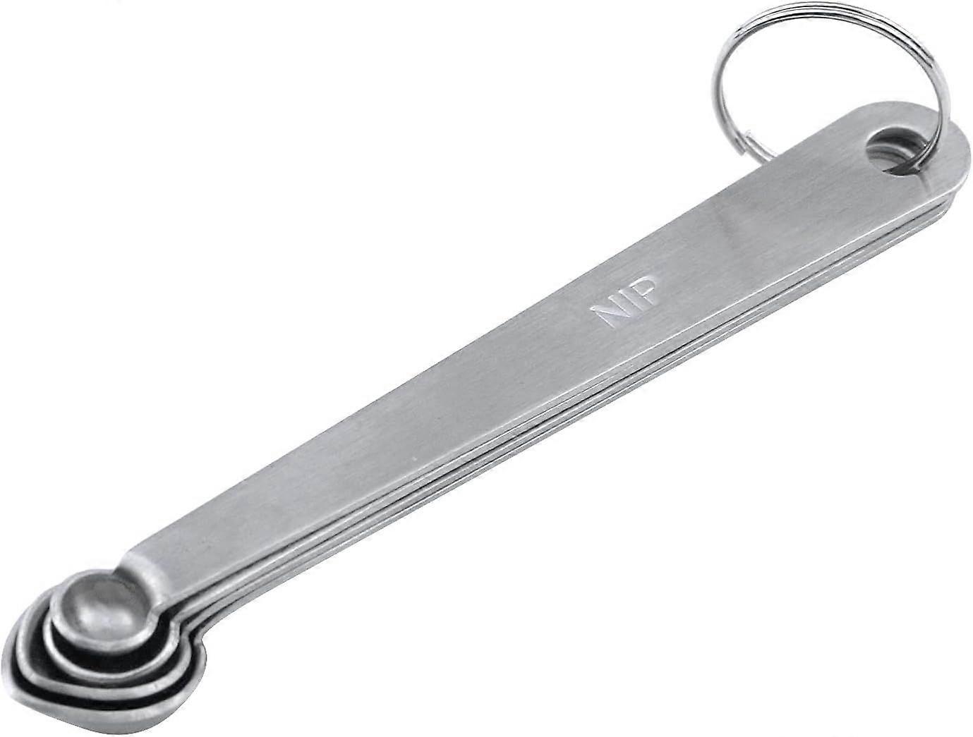 Stainless Steel 4-Piece Mini Measuring Spoon Set- Kitchen Tools & Gadgets 4-Piece Set(Silver)