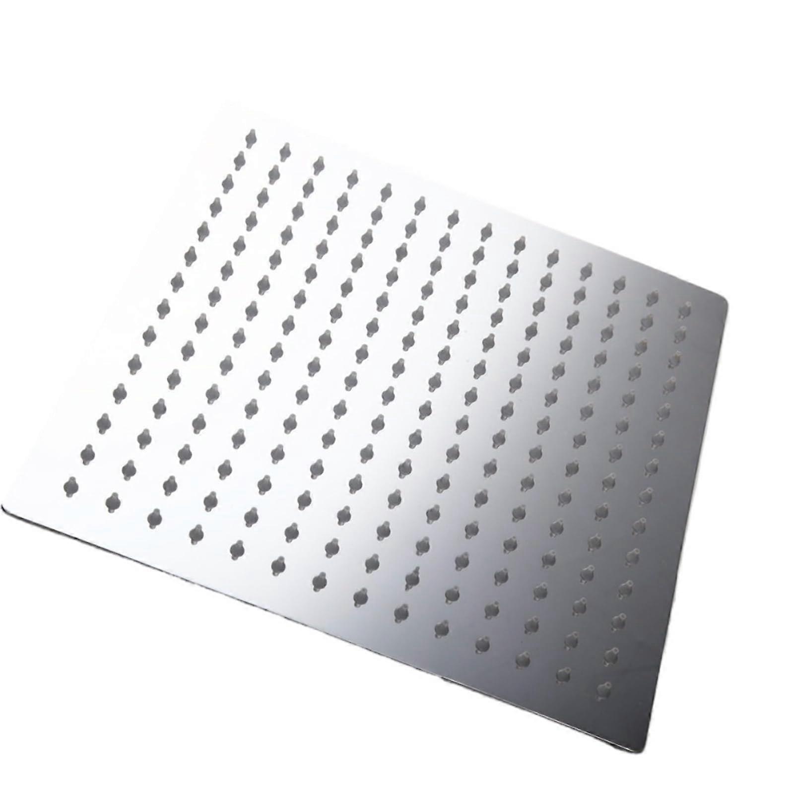 Handheld Square Rainfall Shower Head with Chrome Finish, FullBody Coverage, Wall Mounted