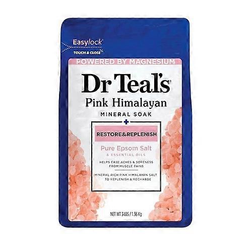 Dr Teal's Epsom Salt Magnesium Soak Restore And Replenish With Pink Himalayan Mineral, 3 Lbs