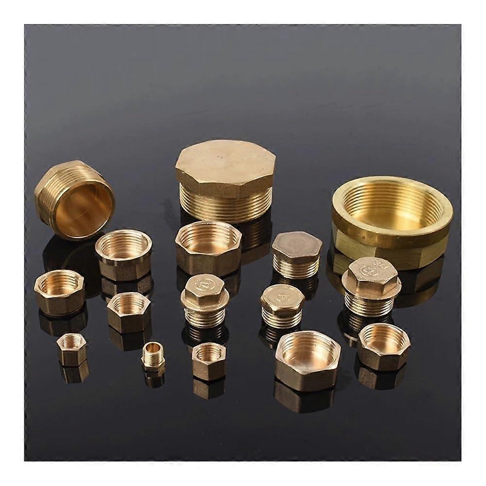 Brass Pipe Plug and Threaded Cap LeakProof Corrosion Resistant DN15 Female Male Thread