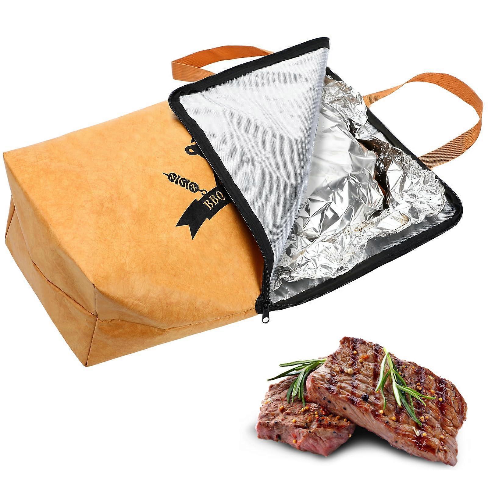BBQ Meat Resting Bag with HeatLocking FiveLayer Design, LeakProof Insulated Brisket Holder 21 Inch