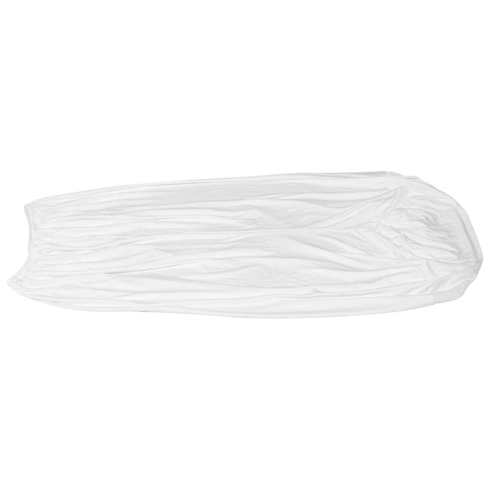 Solid Color Tablecloth Elastic Table Cover for Decor 4Pcs White