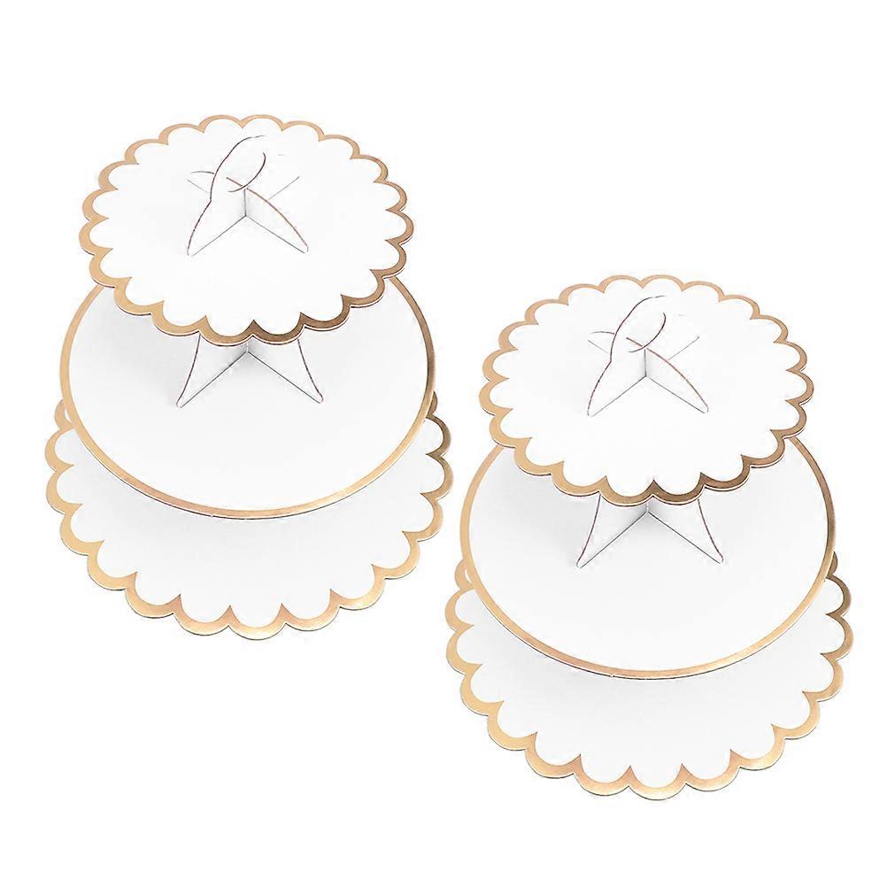 Cupcake Display Rack for Storing 2Pcs Paper Multi-Layer Cake Storage Racks