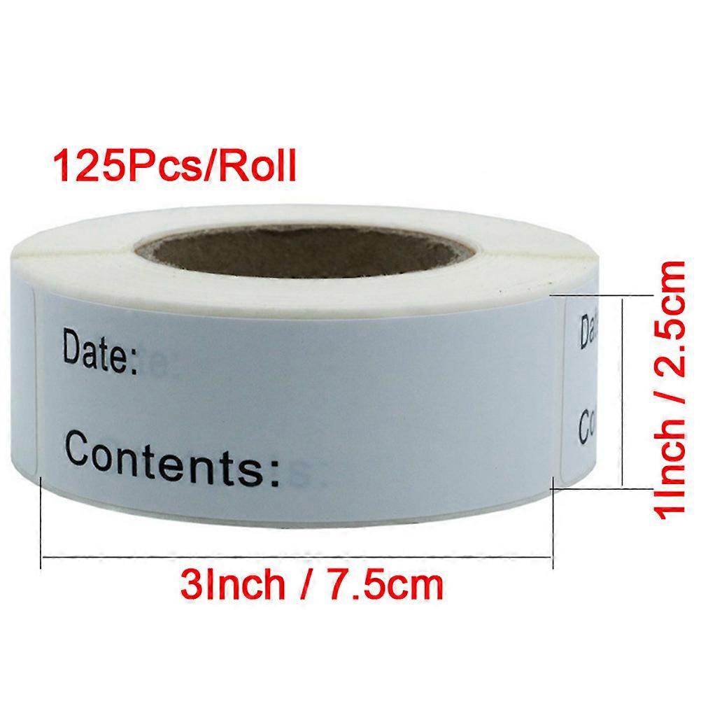Record Date Sticker English Classification Paste for 1 Roll White Paper