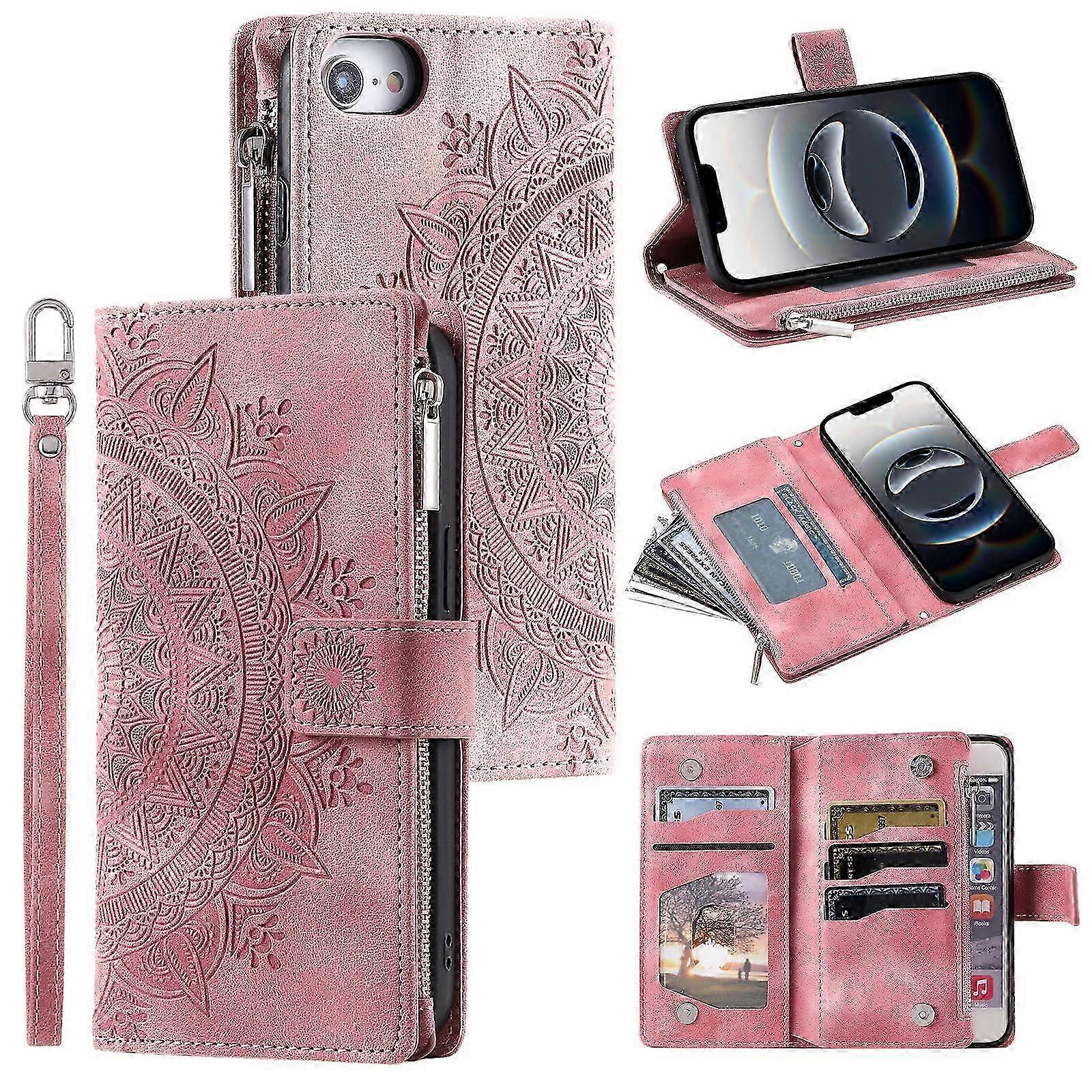 2025 Multi-Card Totem Zipper Leather Phone Case