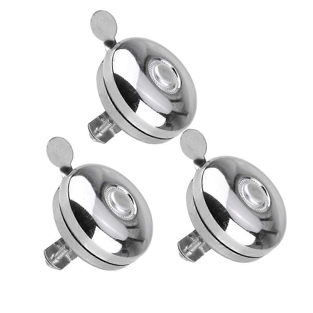 Retro Bell Bike Accessory for Cycling Warning 3Pcs Silver Set