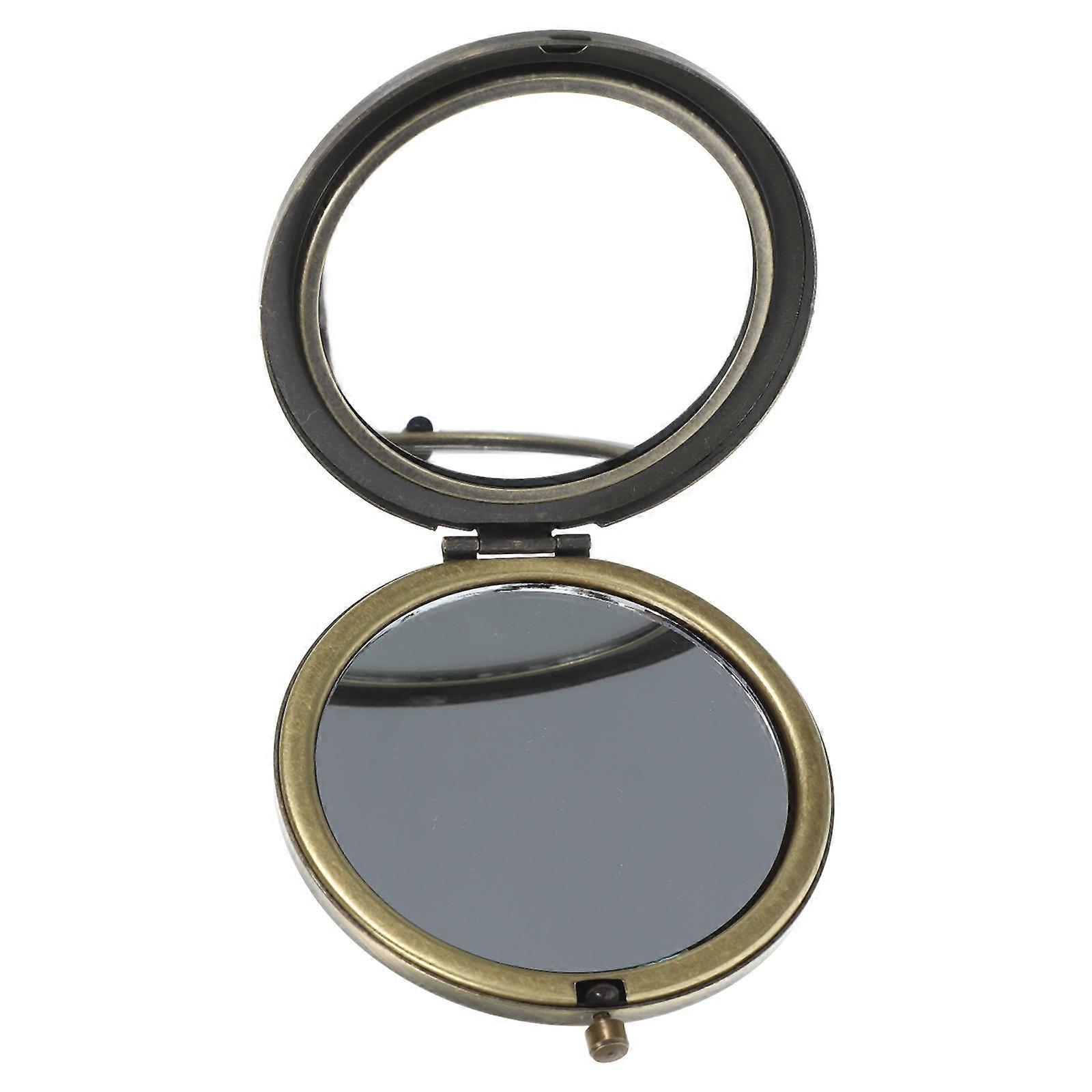 Folding Makeup Mirror Mini Round Double-Sided Cosmetic Purse Mirror 3Pcs