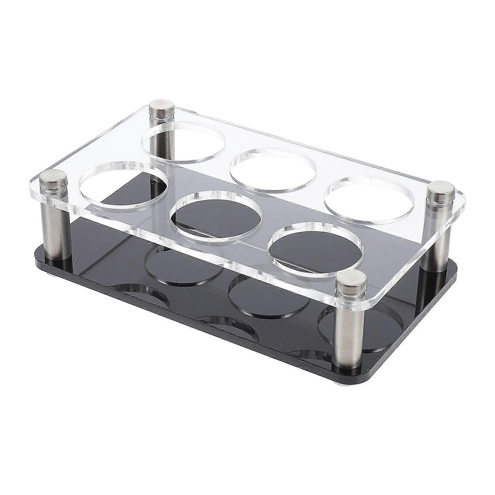 Acrylic Organizer for Bar 2Pcs 6-Hole Holder Server