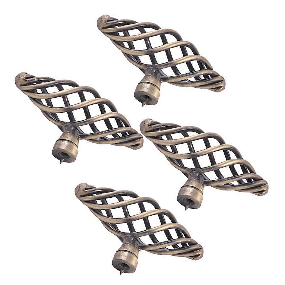 4pcs Green Copper Cabinet Knobs Alloy Drawer Pull Handles Nordic Bird Cage Design for Home Use