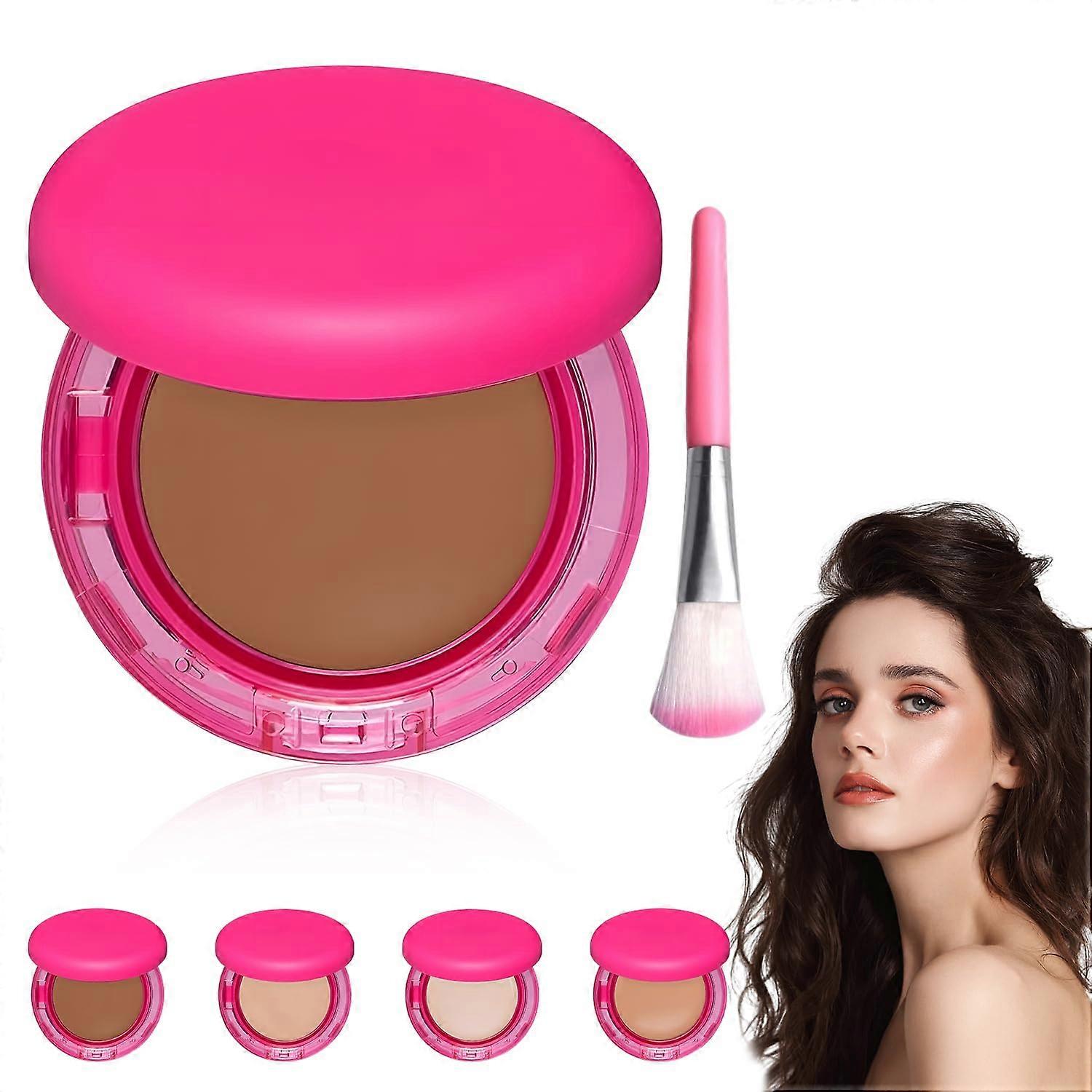 Hydrating Balm Foundation with Peptides for Mature Skin, Buildable Coverage, Light Medium Shade