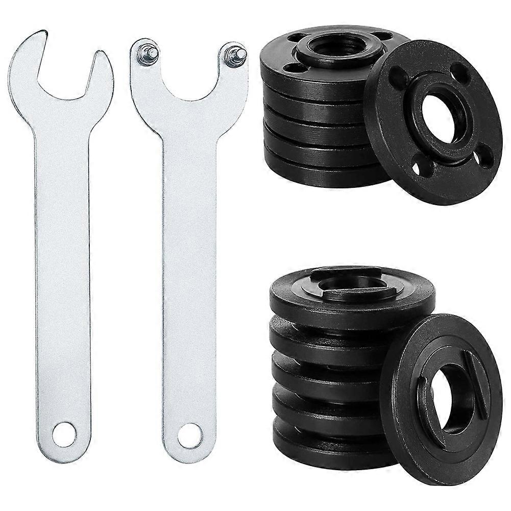 12pcs Angle Grinder Flange Nuts 5/8inch-11,with 2pcs Spanner, Angle Grinder Flange Replacement Angle Grinder Attachments