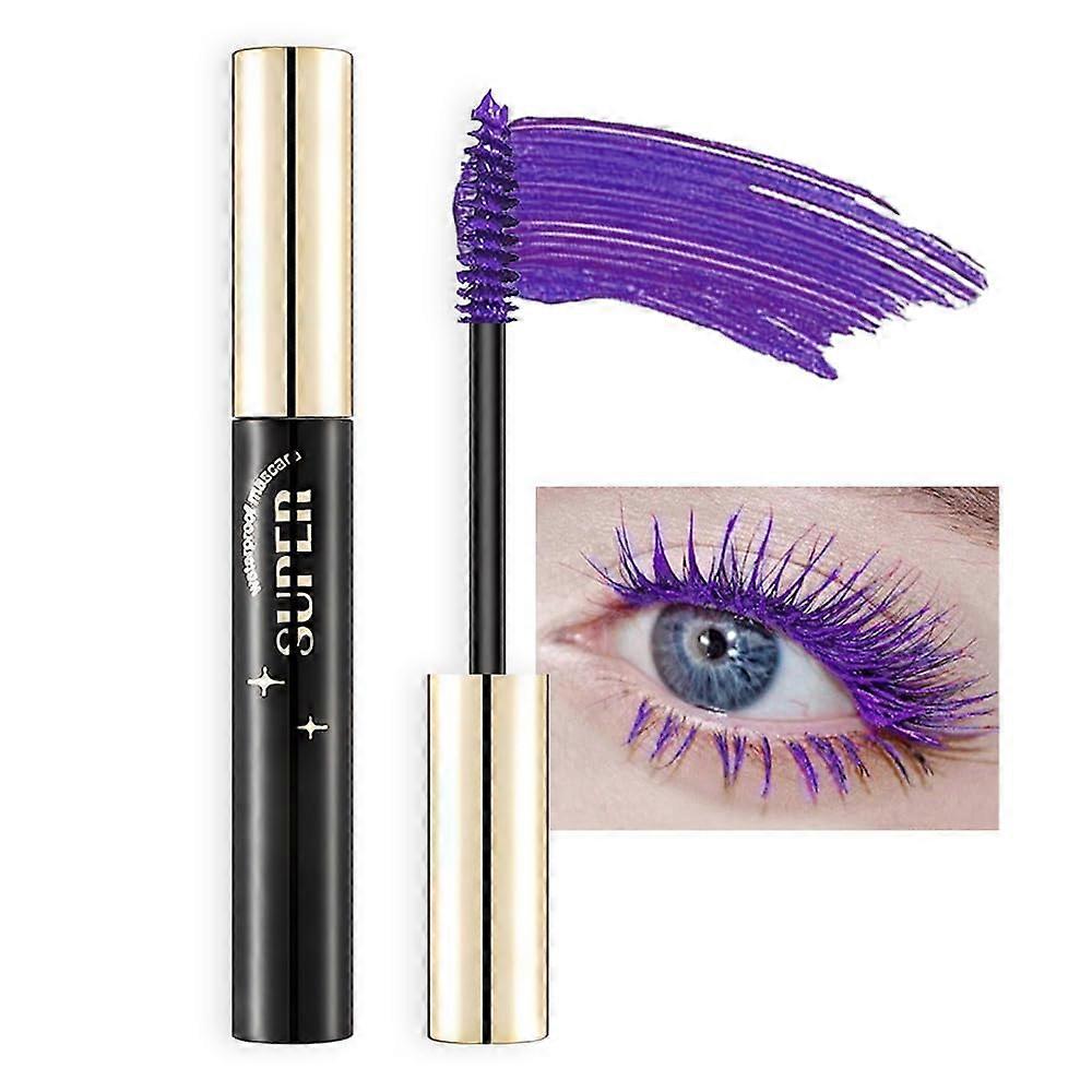 Colored Mascara Set Purple  Waterproof Volumizing Curl, Long Lasting Hypoallergenic Formula