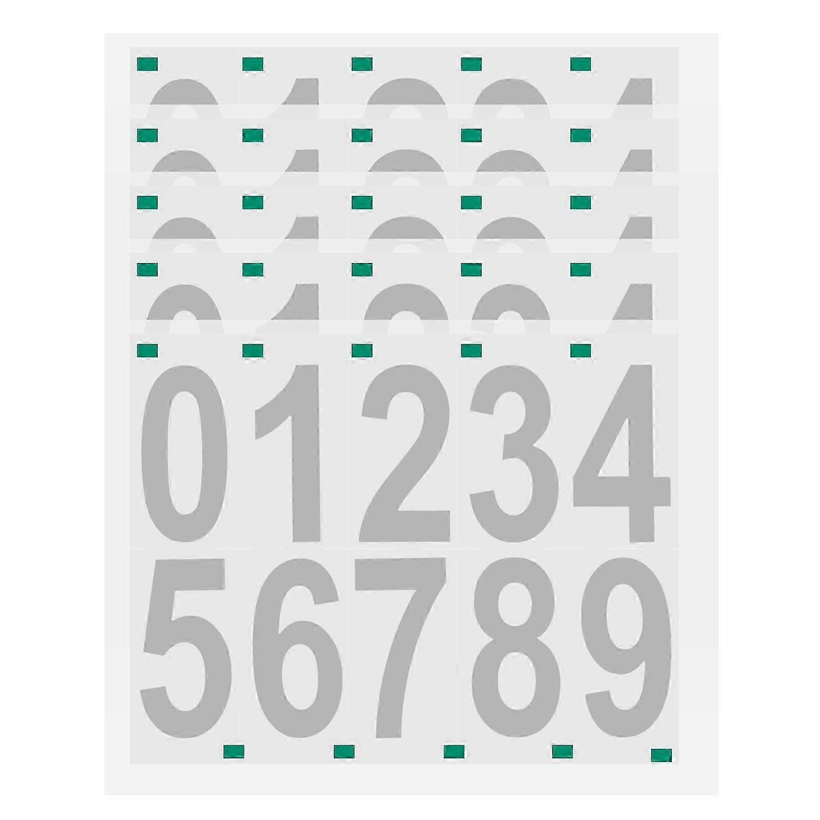 Number Stickers Vinyl Sheets for Trashcan Use 10 Sheets White Adhesive Decals