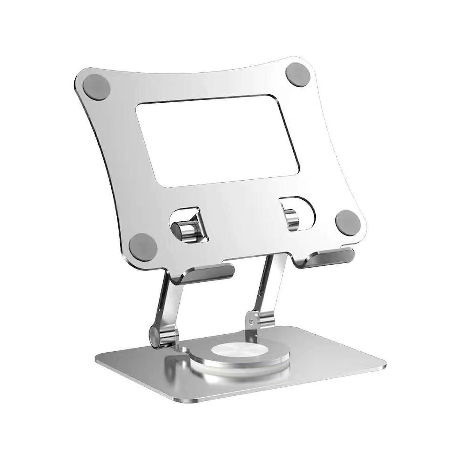 Adjustable Laptop Stand 360° Rotating Foldable Cooling Notebook Riser with SlipResistant Base Silver
