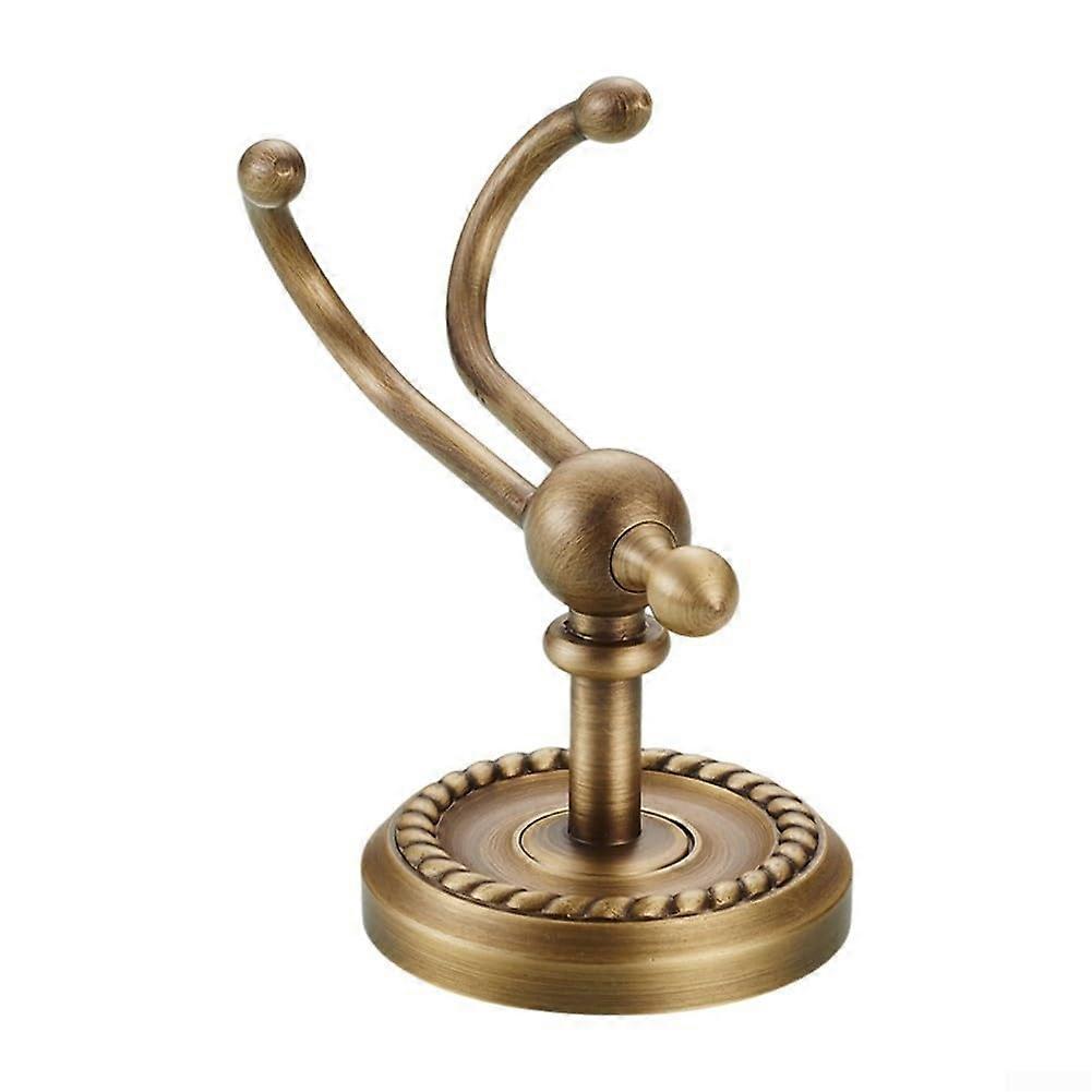 Vintage Brass Towel Hook Solid Wall Mount for Bathroom and Home Decoration