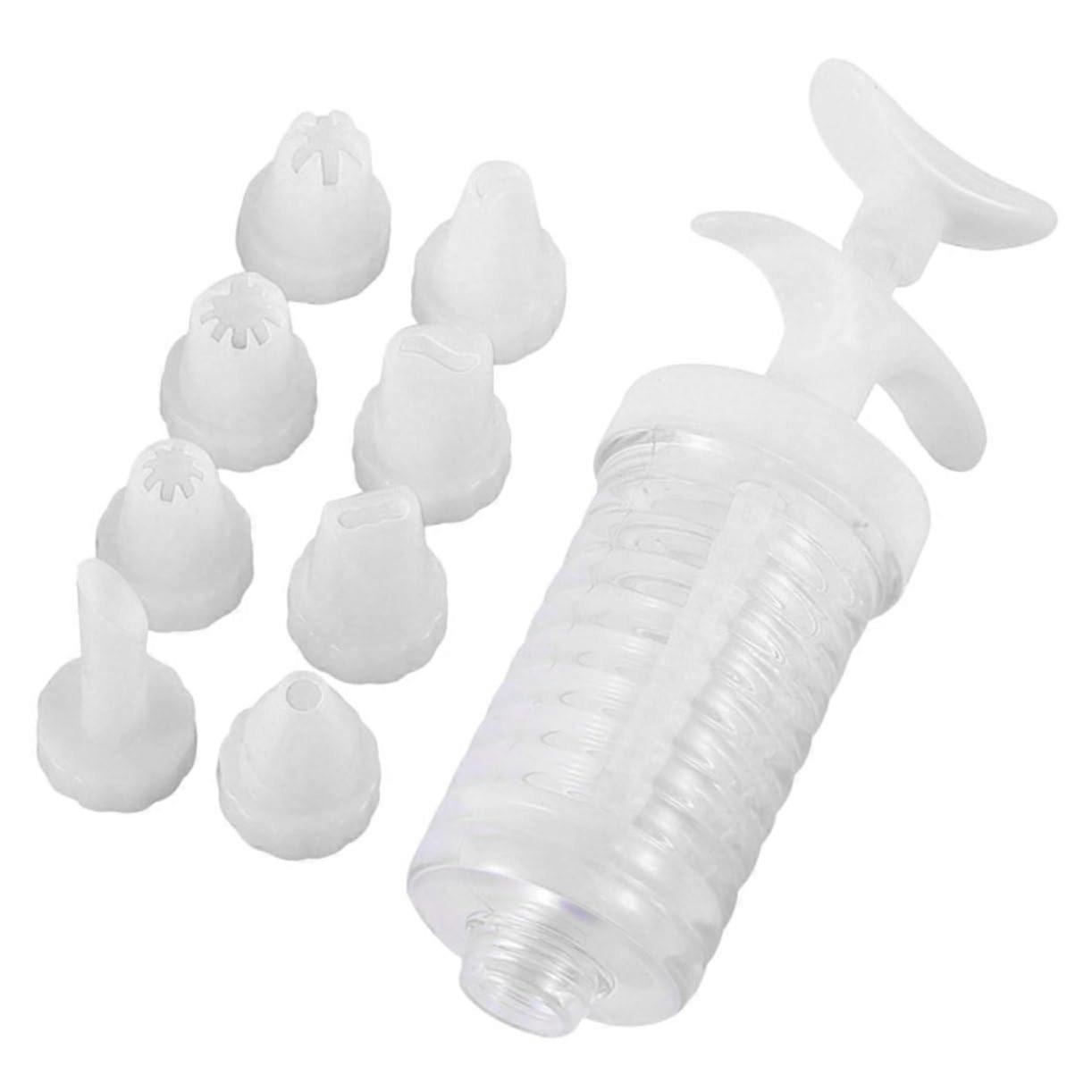 Cake Decorating Tool with Replaceable Pastry Piping Tips, OneHanded Cream Injector for Baking