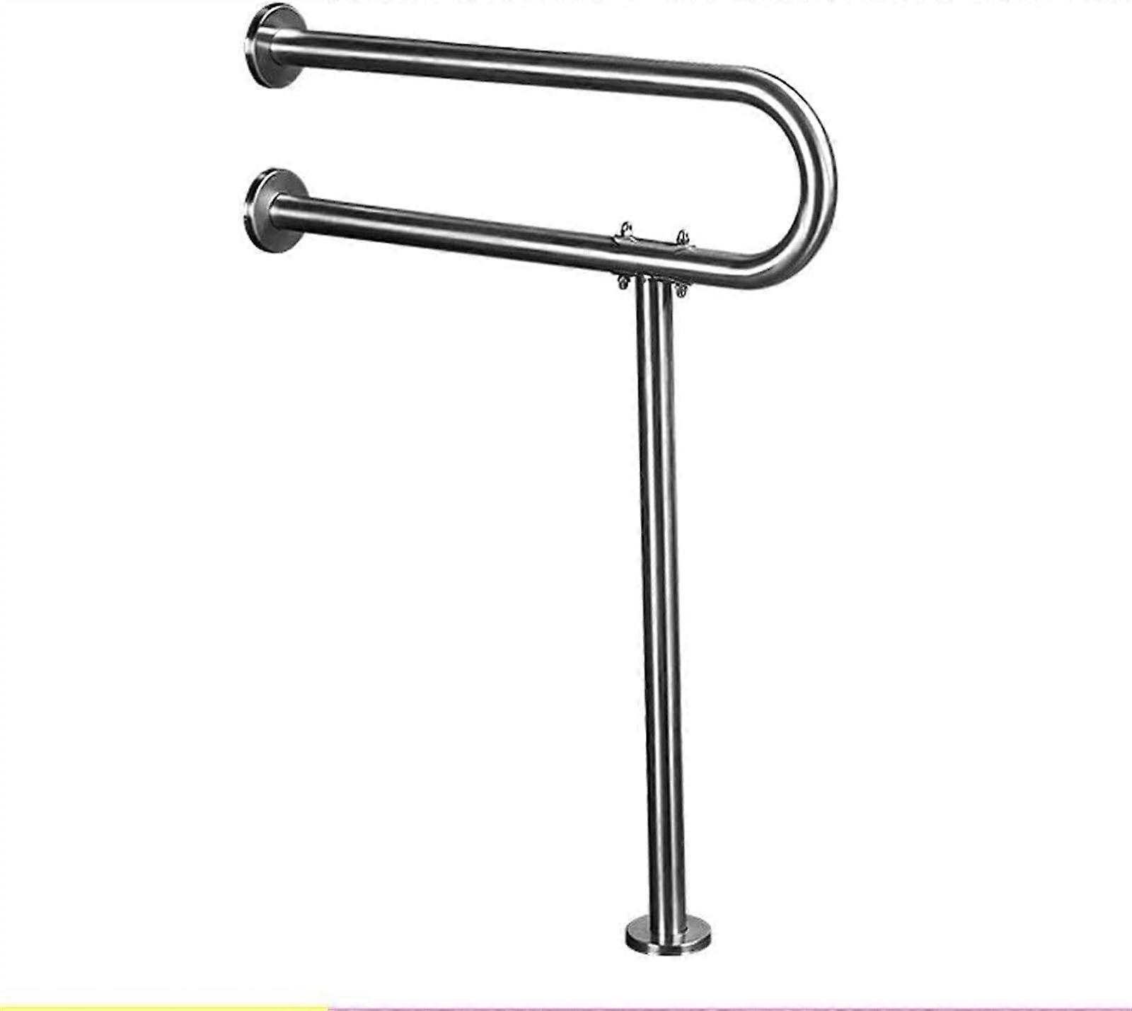 Grab Bar Solid Wood Stainless Steel Rustproof UShaped Wall Mounted Shower Safety Rail for Elderly