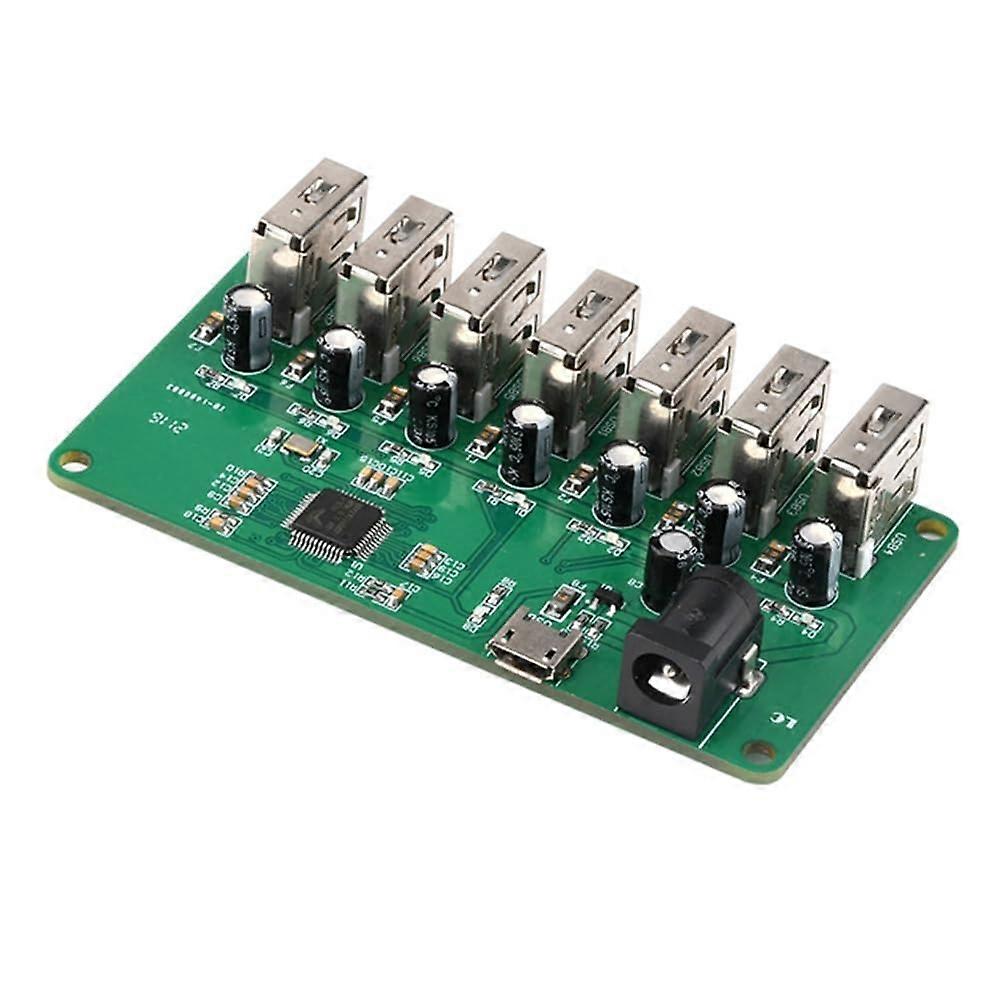 7 Port USB 2.0 Hub Micro USB  Speed 480Mbps with LED Indicator and Overcurrent Protection