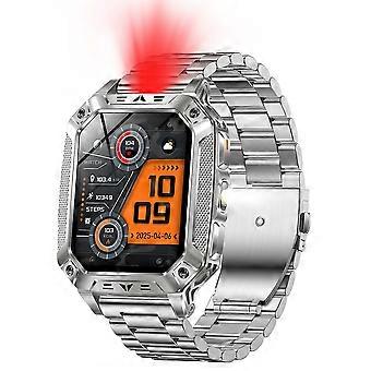 AK86 Smartwatch met 2,01 inch HD-scherm, hartslagmeter, bloedzuurstofmeter, Bluetooth-belfunctie en sportpolshorloge