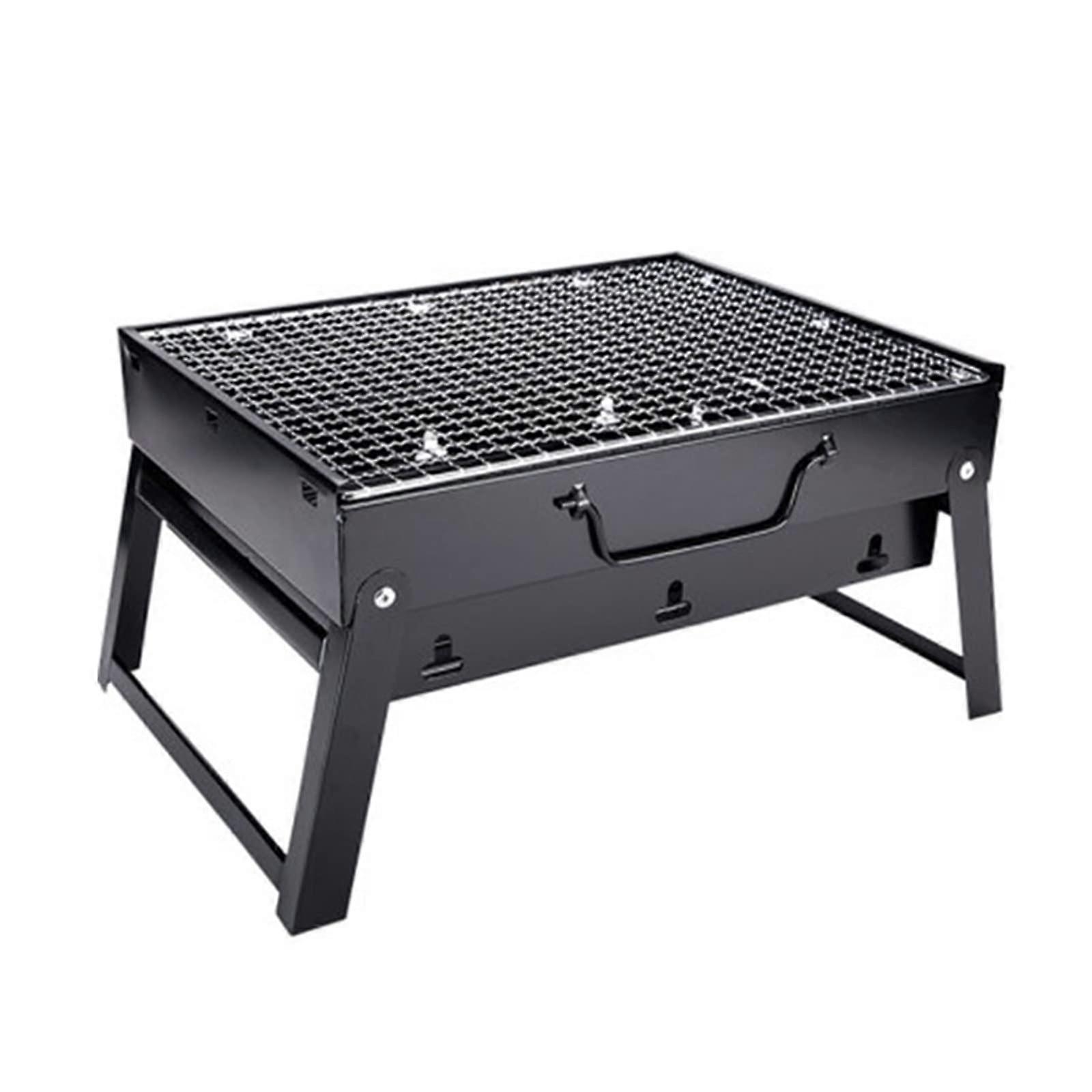 Portable BBQ Grill Folding Charcoal RustResistant Dishwash Safe for Camping Outdoor Cooking