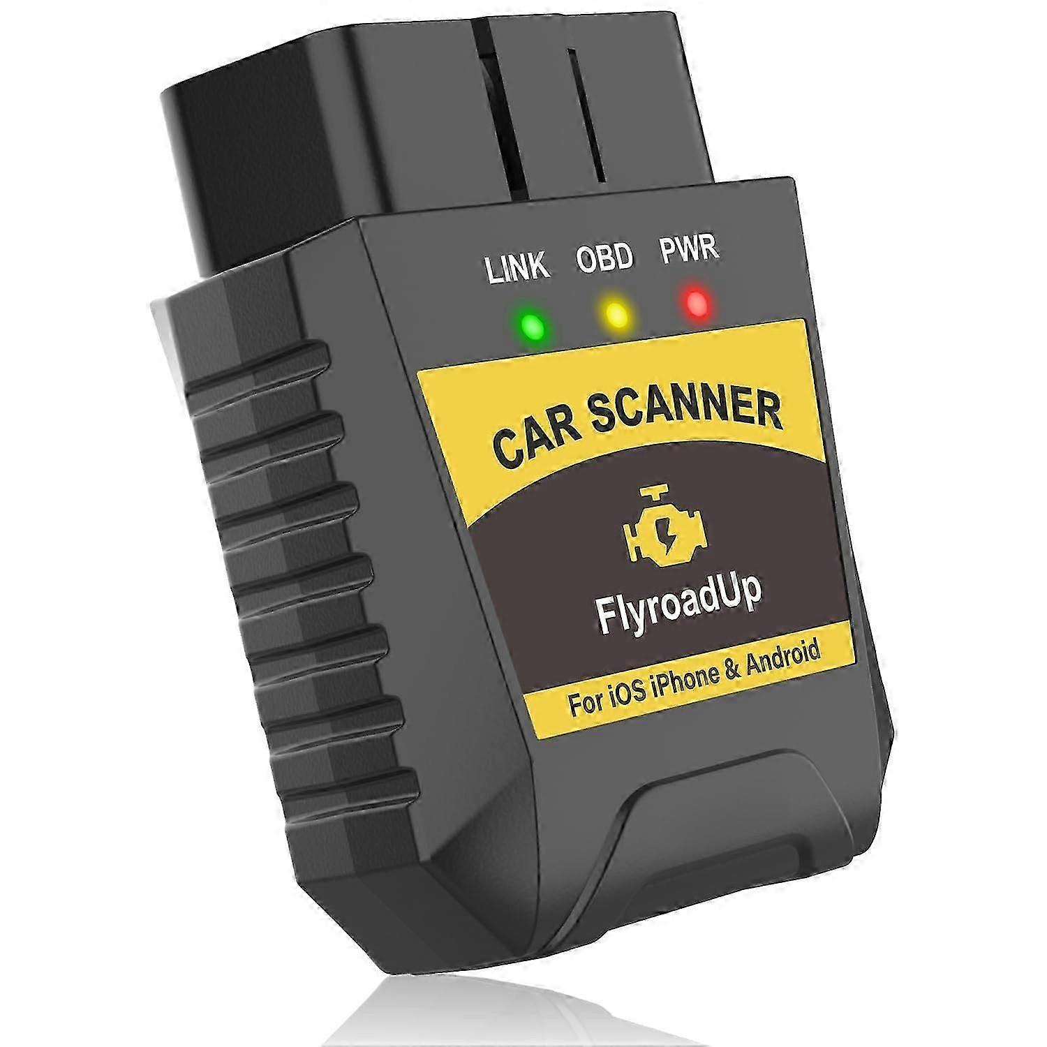 OBD2 Bluetooth Scanner for iPhone and Android with Live Engine Data, VIN Check, Error Code Clearing