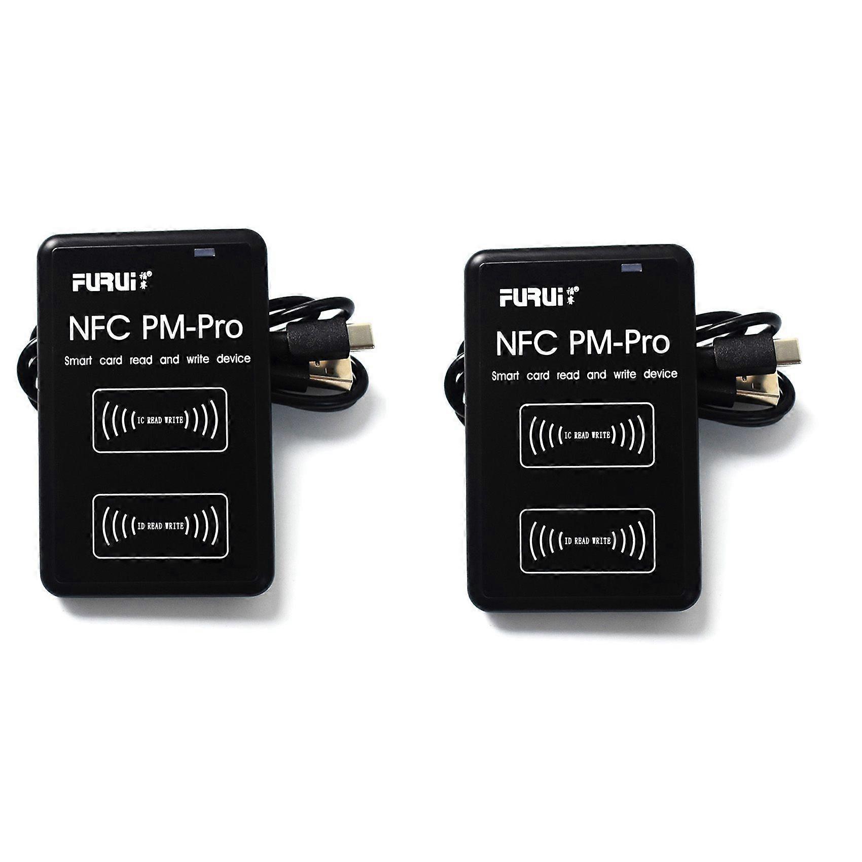2X FURUI PM-Pro RFID IC/ID Copier Duplicator Fob NFC Reader Writer Encrypted Programmer USB UID Copy Card Tag