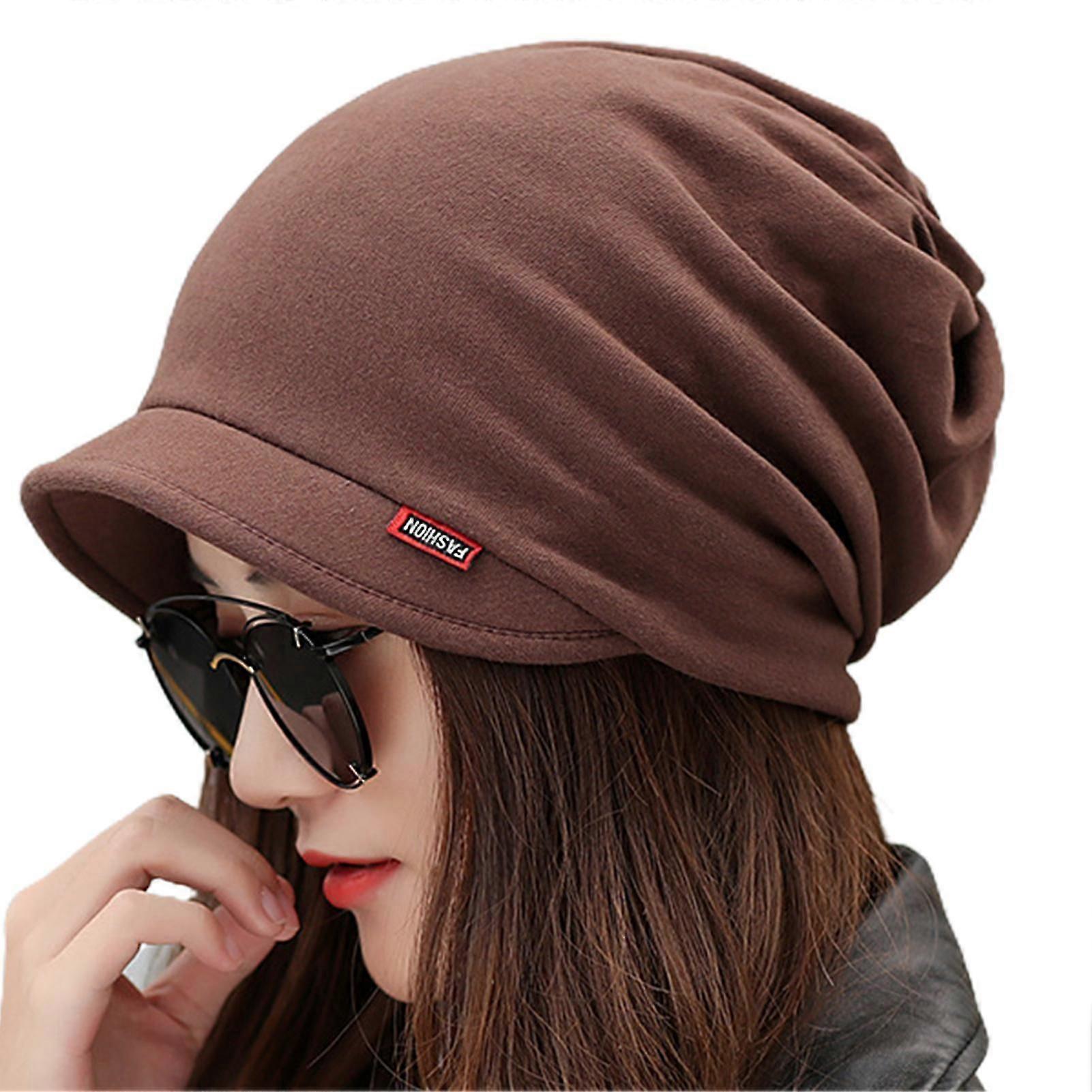 Women's Cotton Hat Thick Warm Windproof Simple Solid Color Beanie Hat